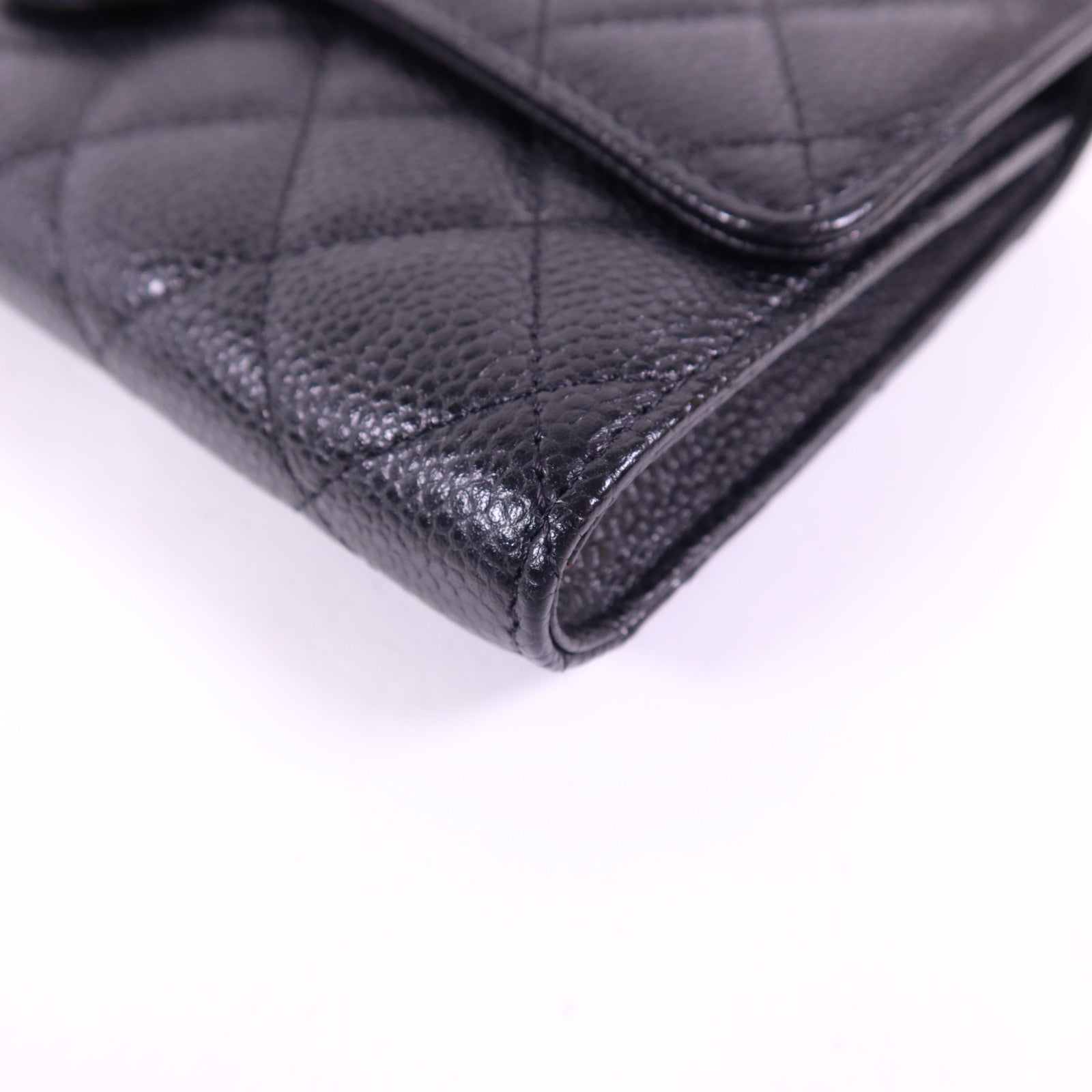 CHANEL 牛皮皮革Long Bifold Wallet銀扣長錢包
