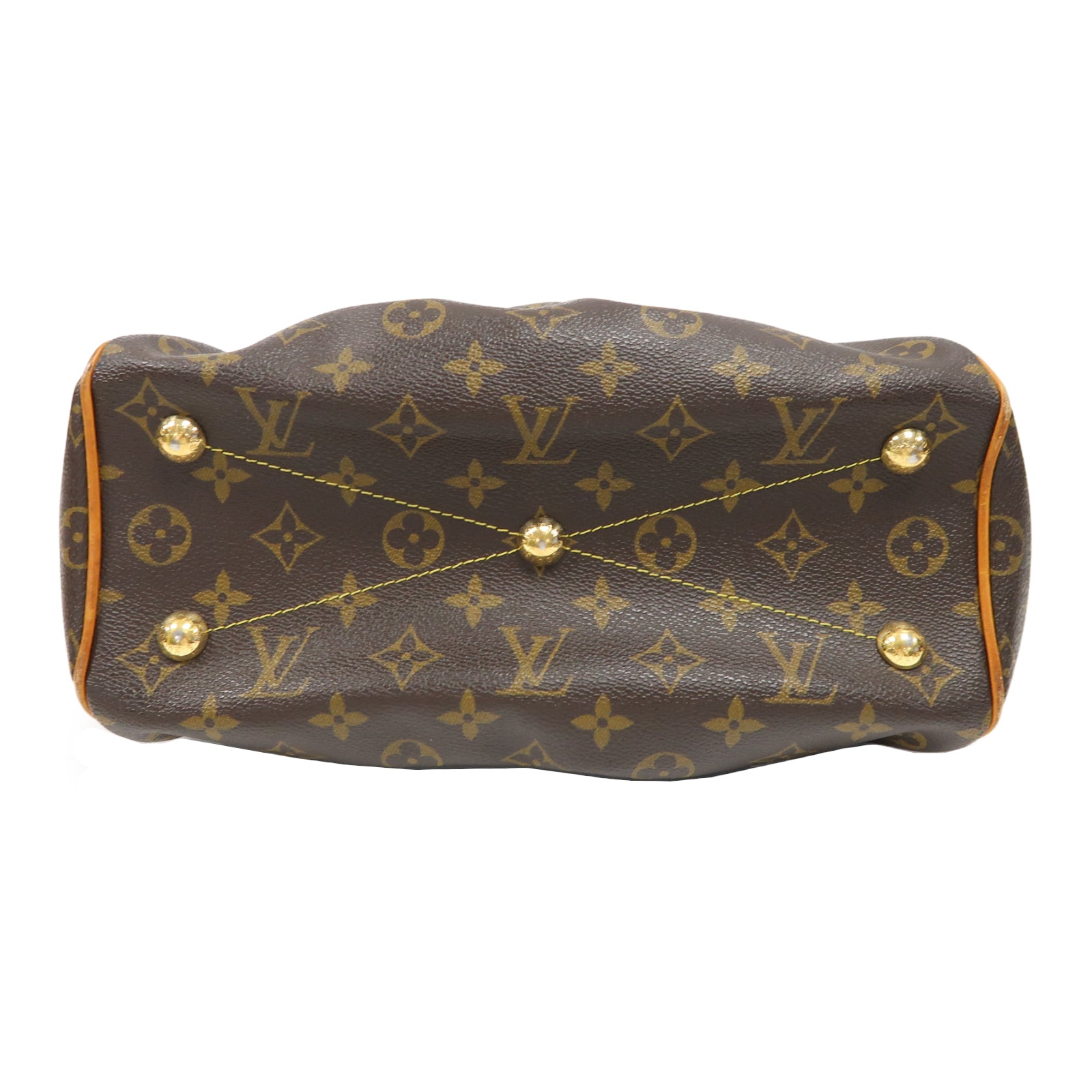 LOUIS VUITTON (PRICE DOWN) LV GHW Tivoli PM Handbag M40143 Monogram Brown