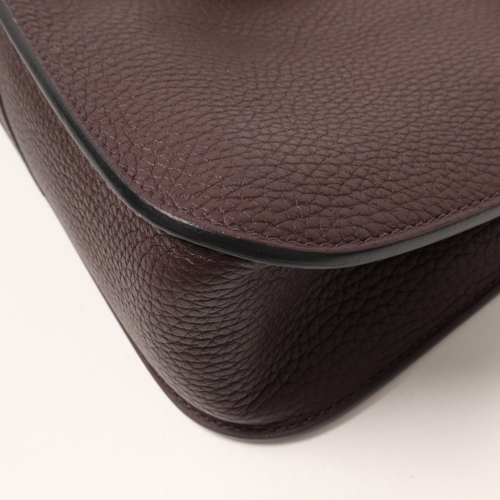 HERMES Clemence皮革Halzan 25手挽肩背兩用袋Rouge Sellier/Bleu Saphir