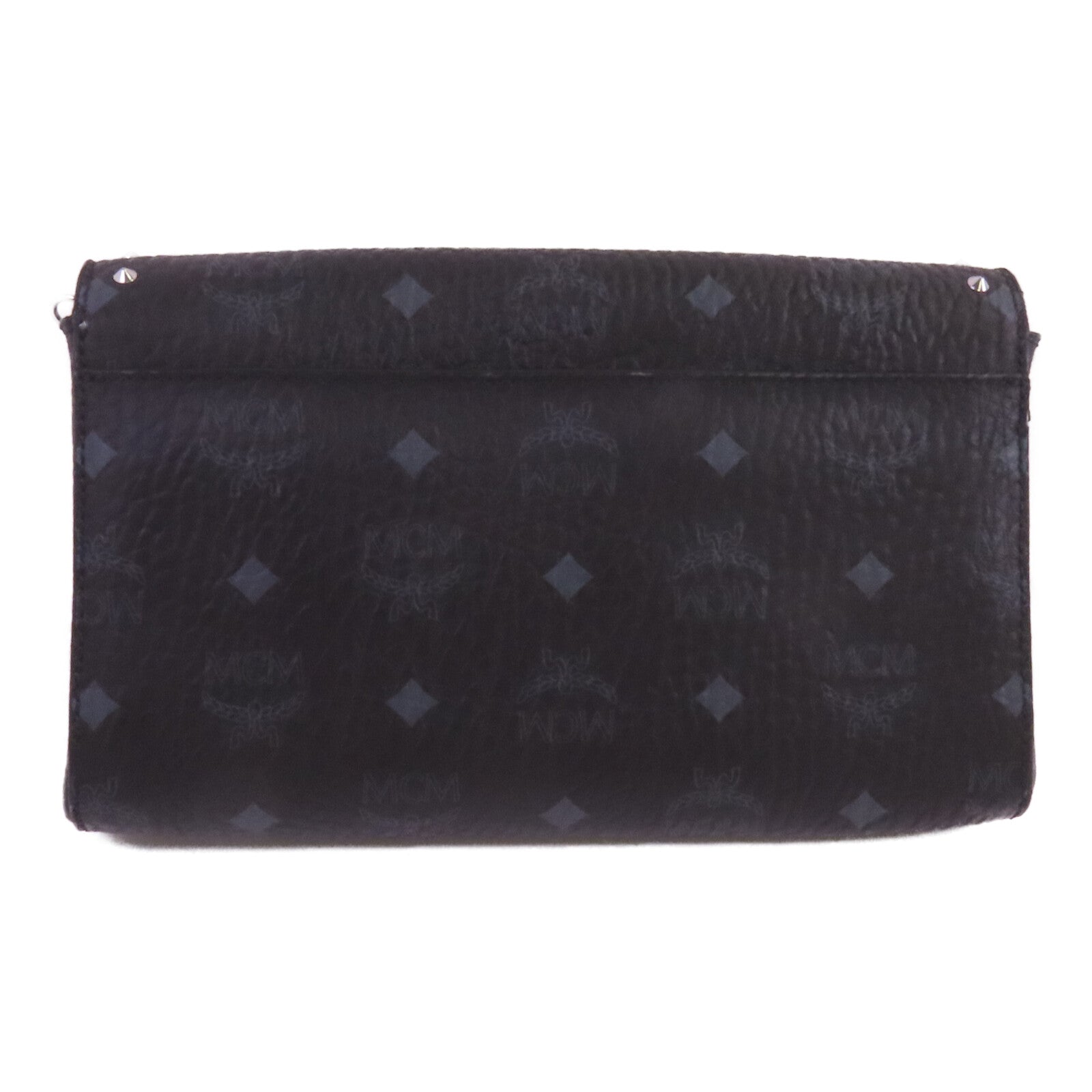MCM 塗層帆布Visetos Tracy Crossbody銀扣鏈帶肩背袋