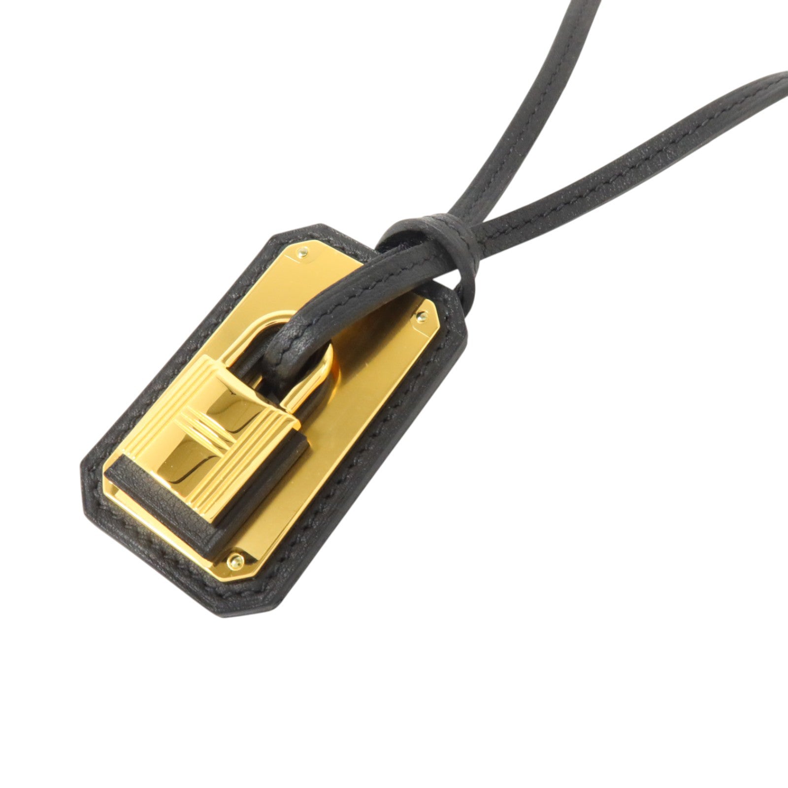 HERMES 皮革/金屬Pendant Clochette Necklace項鏈