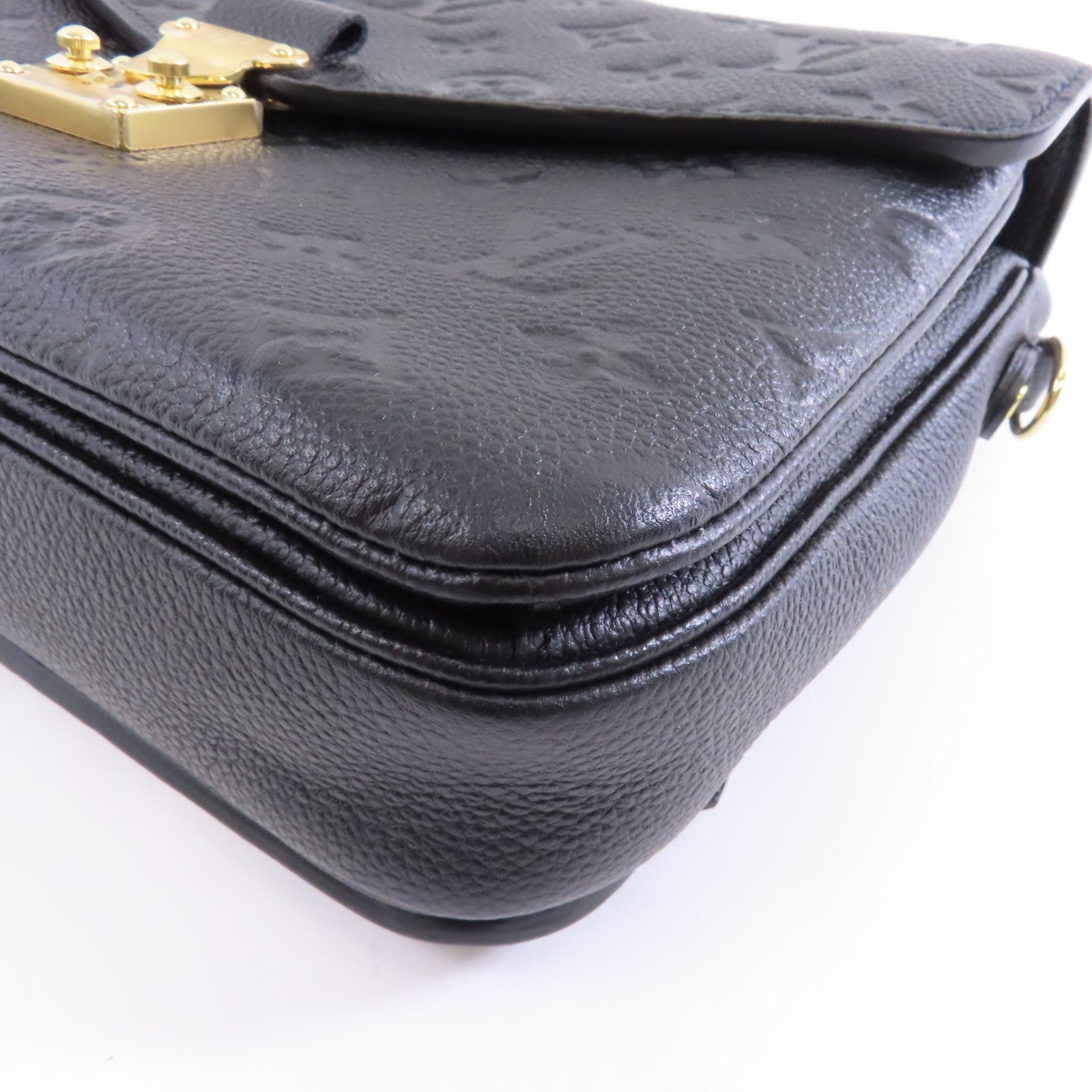 LOUIS VUITTON Monogram Empreinte Pochette Metis金扣手挽肩背兩用袋黑色