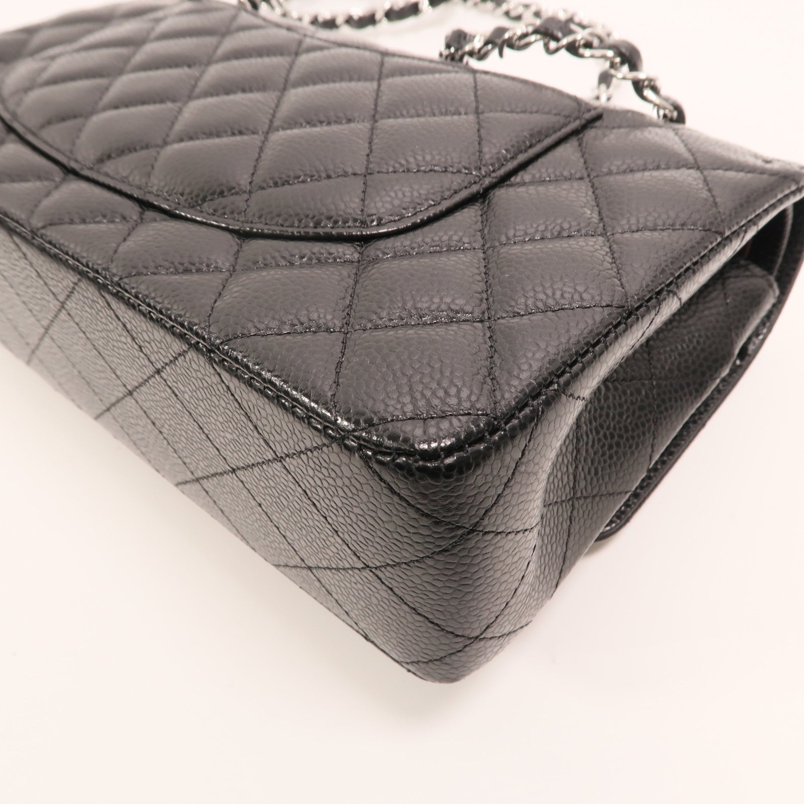 CHANEL 牛皮皮革Classic 25銀扣鏈帶肩背袋