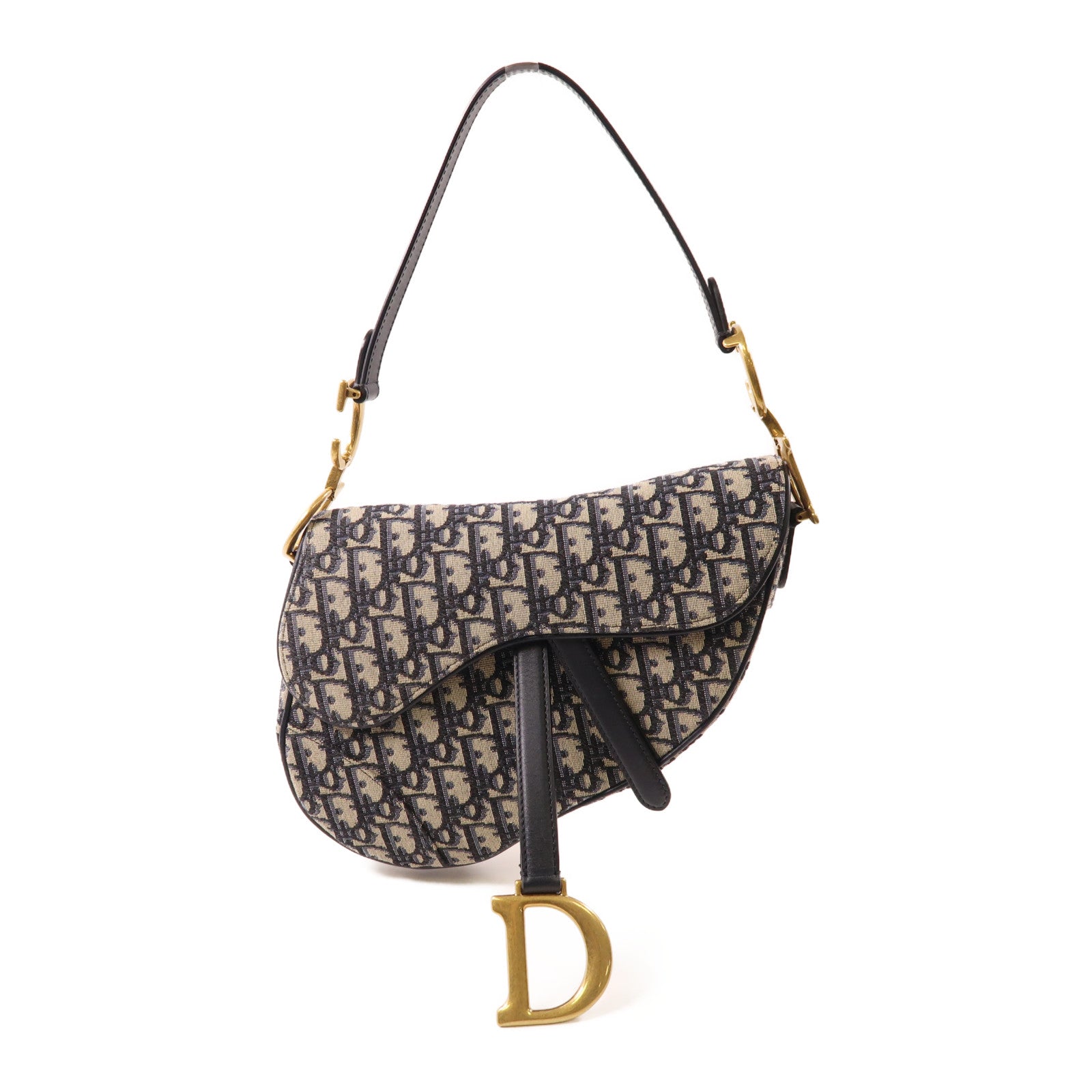 Dior 帆布Saddle金扣肩背袋