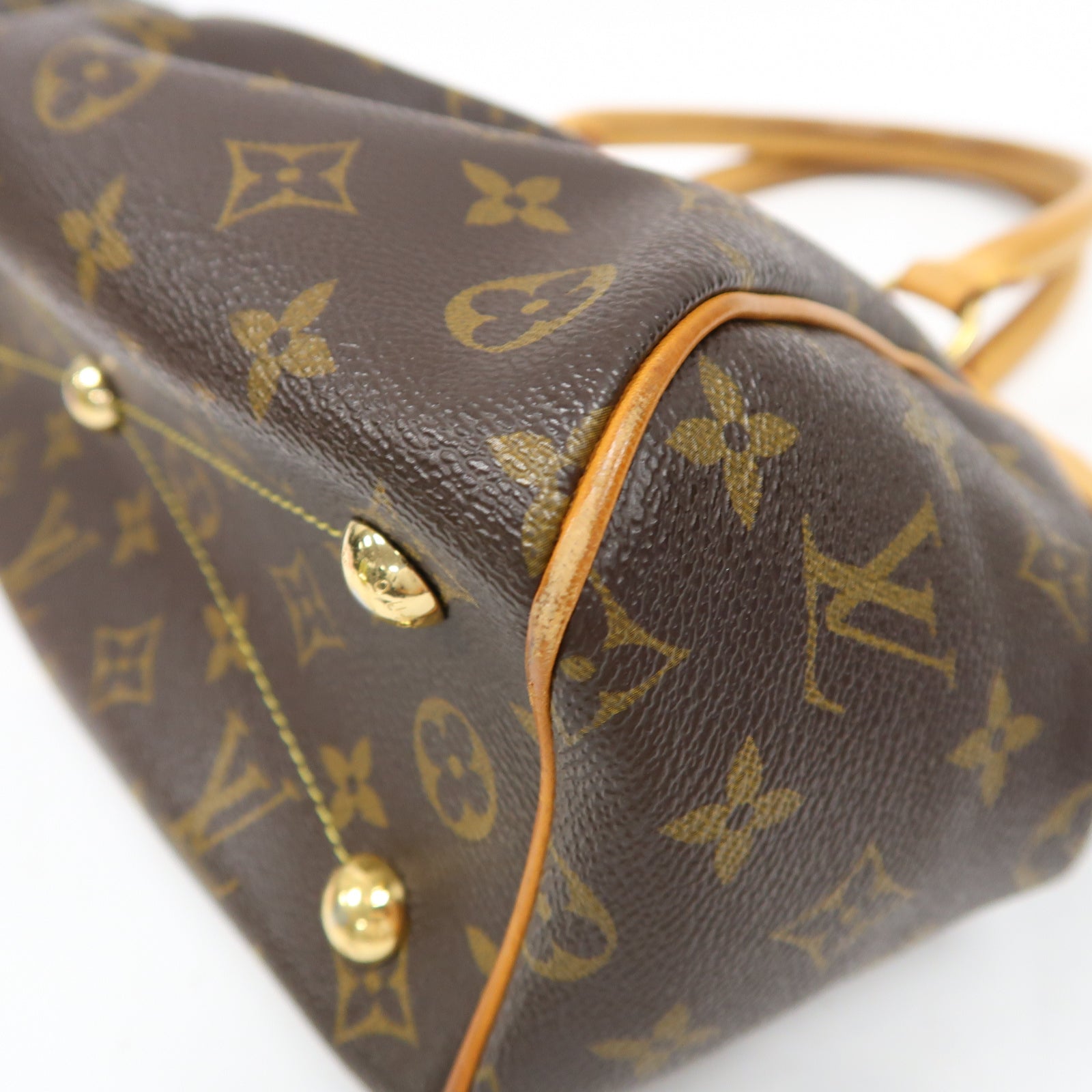 LOUIS VUITTON (PRICE DOWN) LV GHW Tivoli PM Handbag M40143 Monogram Brown