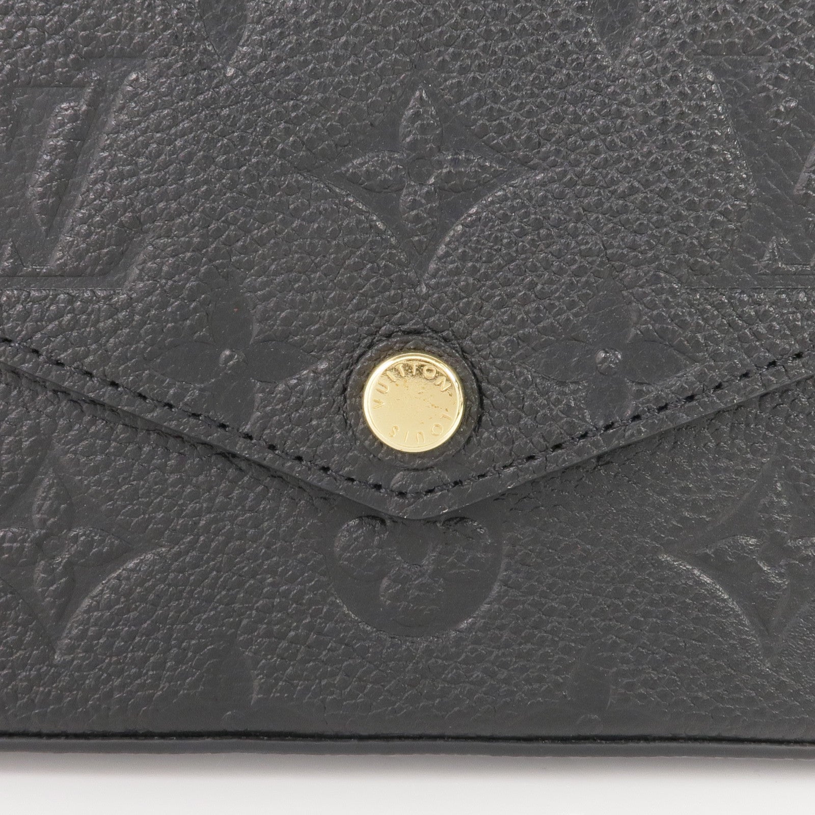 LOUIS VUITTON Monogram Empreinte Felicie Pochette金扣鏈帶肩背袋