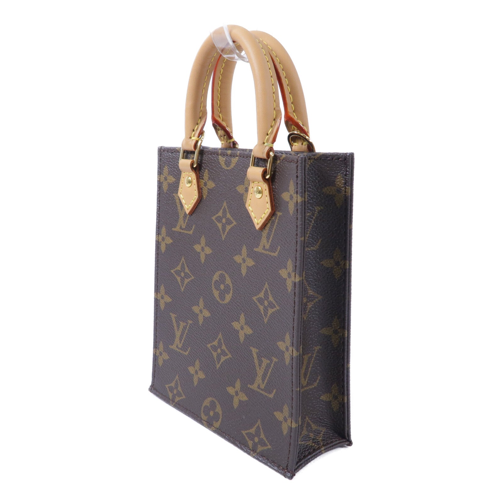 LOUIS VUITTON Monogram Petit Sac Plat手挽肩背兩用袋