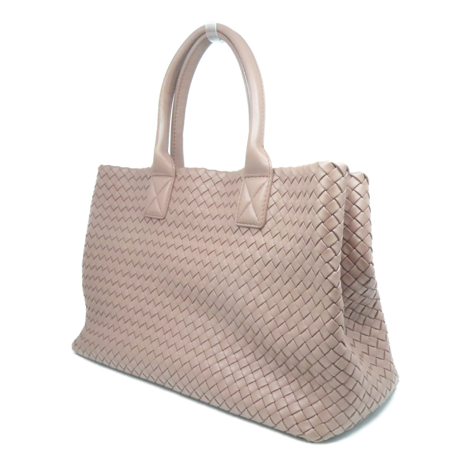 BOTTEGA VENETA 【激減優惠】織紋皮革Shoulder Bag銀扣肩背袋粉紅色