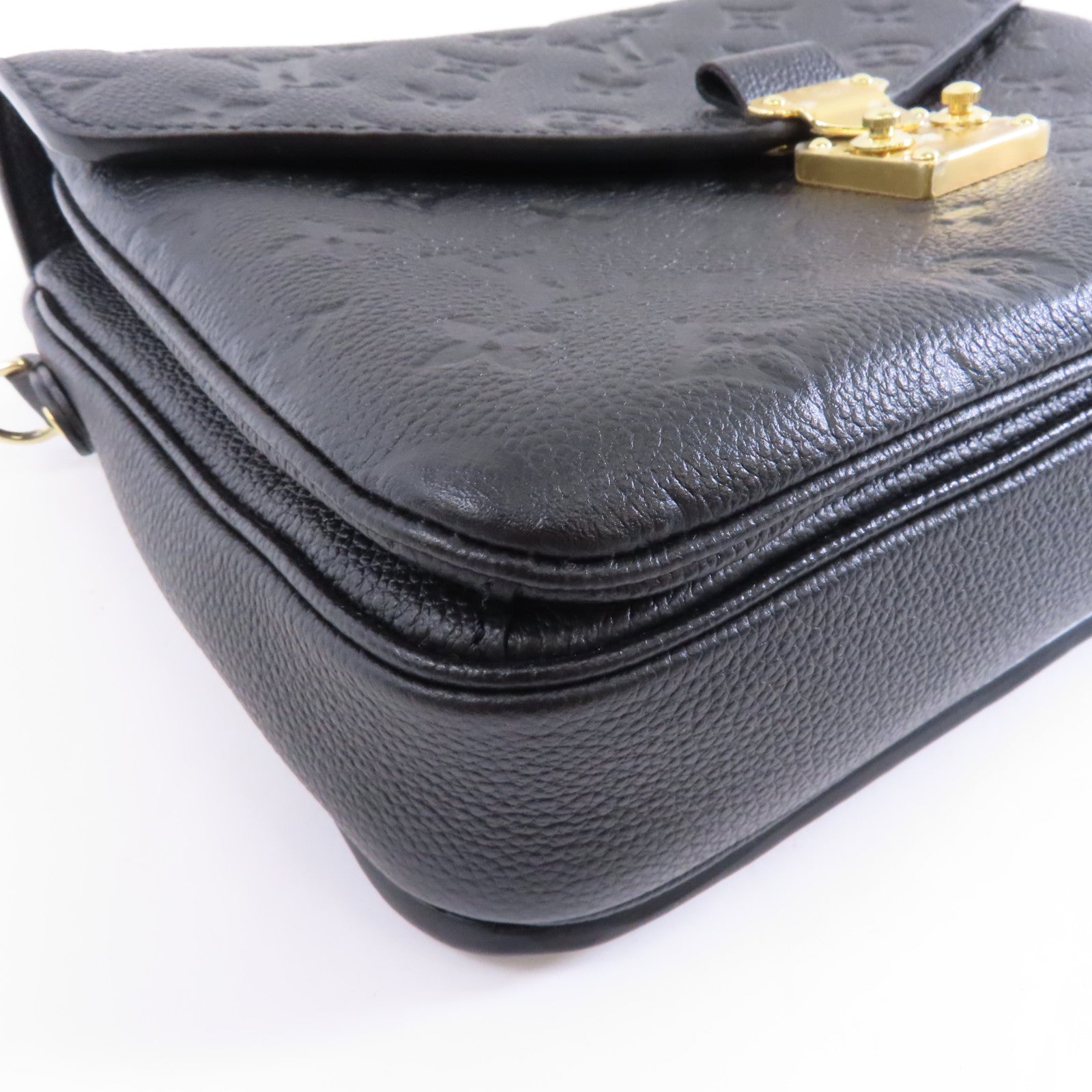 LOUIS VUITTON Monogram Empreinte Pochette Metis金扣手挽肩背兩用袋黑色