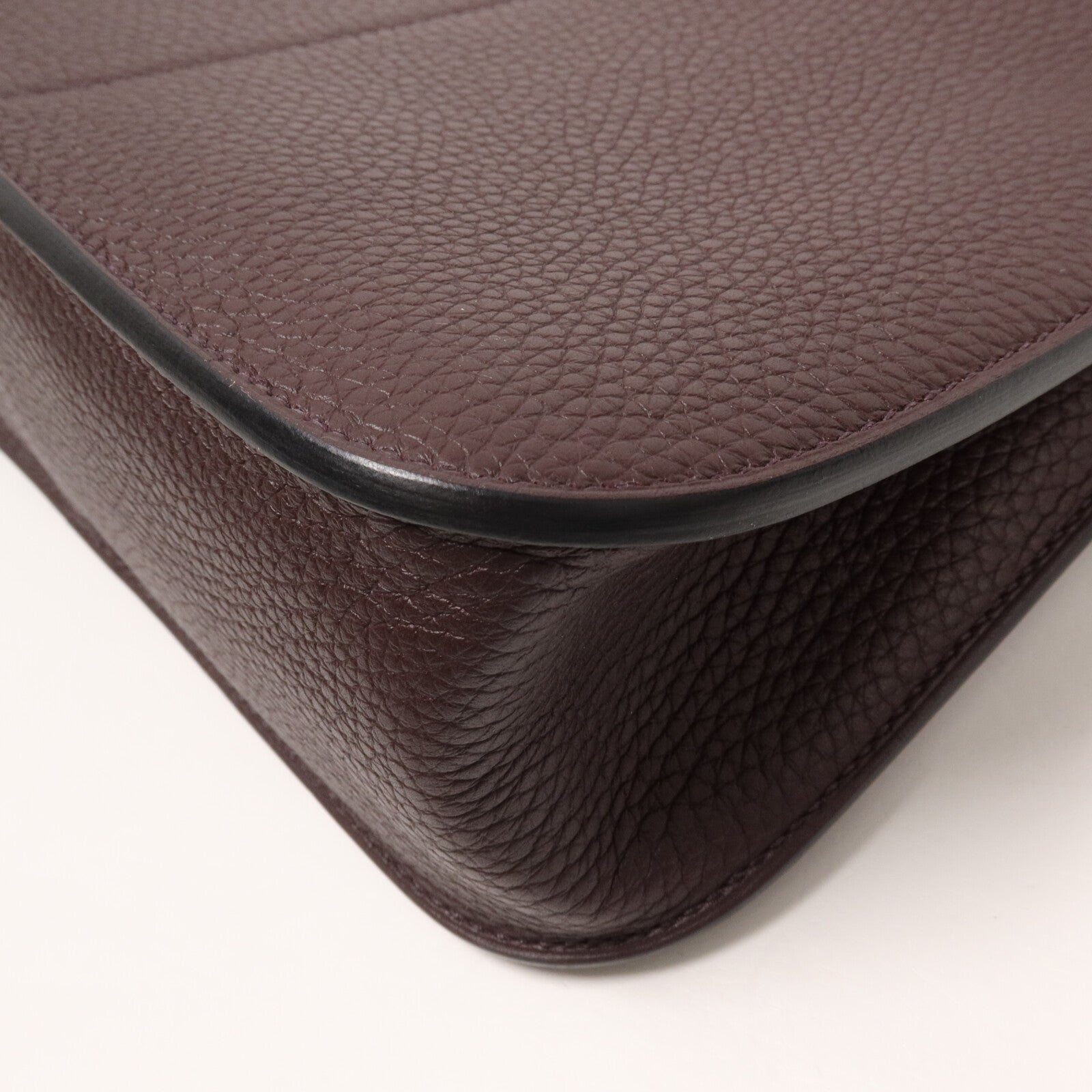 HERMES Clemence皮革Halzan 25手挽肩背兩用袋Rouge Sellier/Bleu Saphir