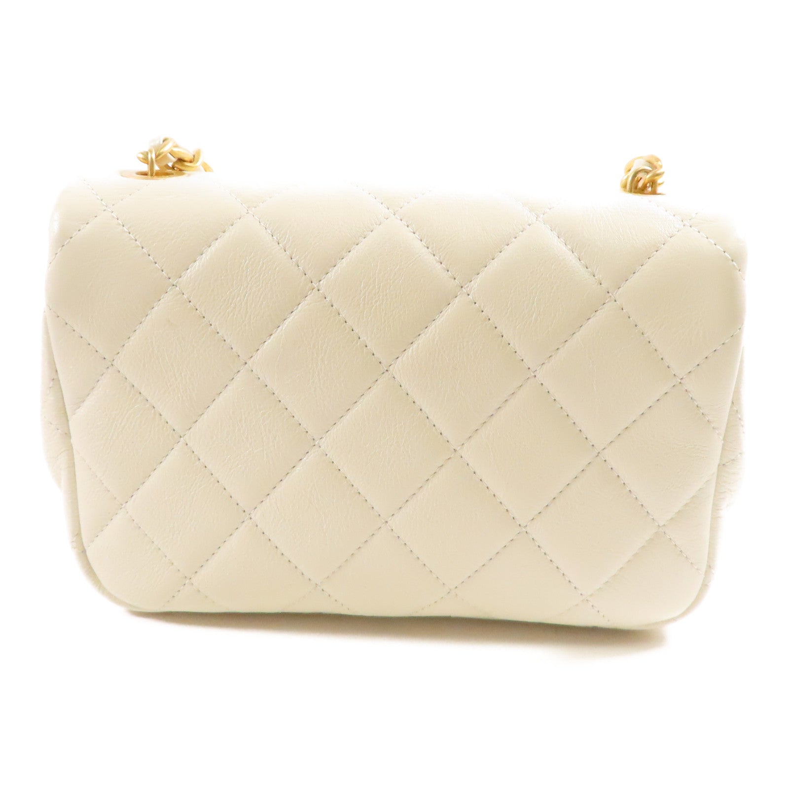 CHANEL【激減優惠】 牛皮皮革Chain Shoulder金扣鏈帶肩背袋