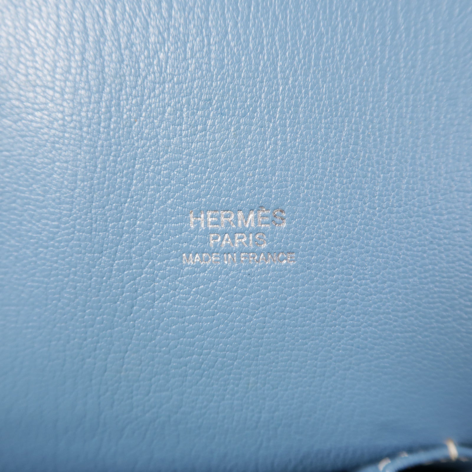 HERMES Clemence皮革Jypsiere銀扣肩背袋
