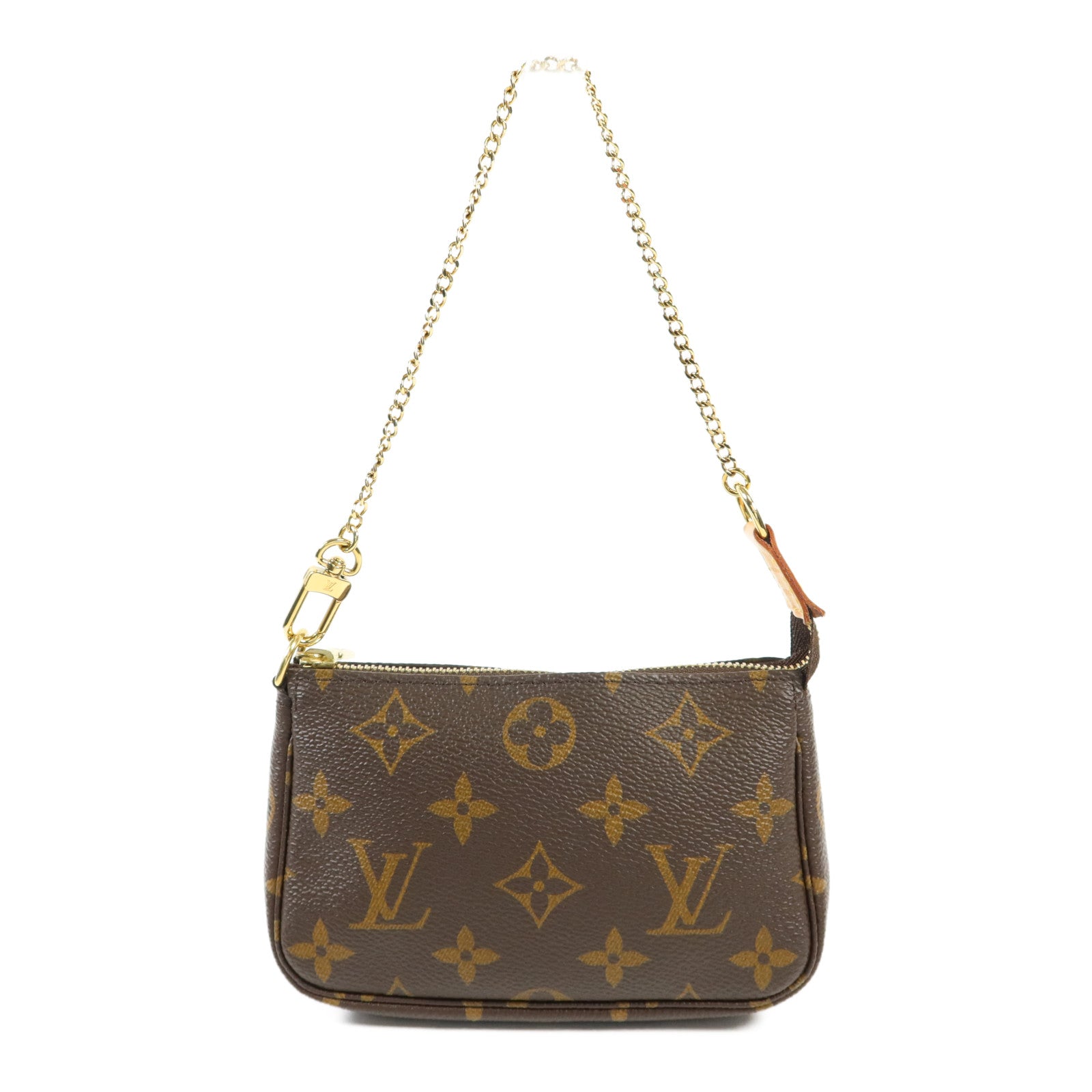 LOUIS VUITTON Monogram Mini Pochette Accessoires金扣手挽袋