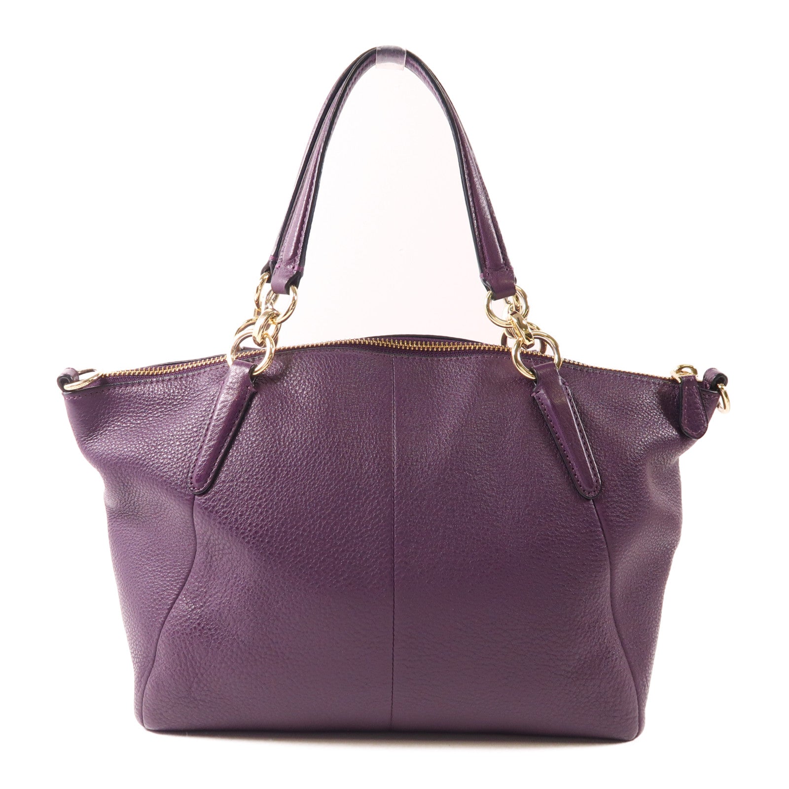 COACH 皮革2 Way Shoulder金扣手挽肩背兩用袋