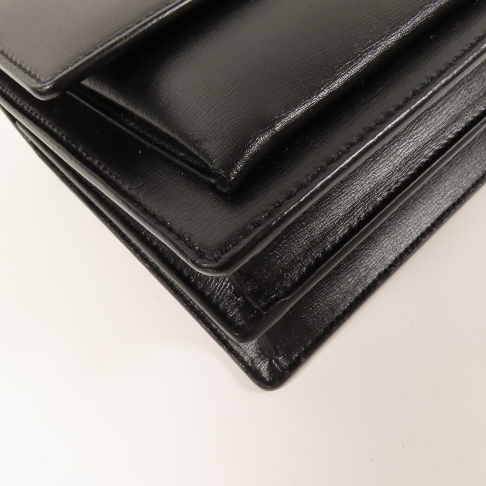 SAINT LAURENT 牛皮皮革Sunset Medium銀扣鏈帶肩背袋