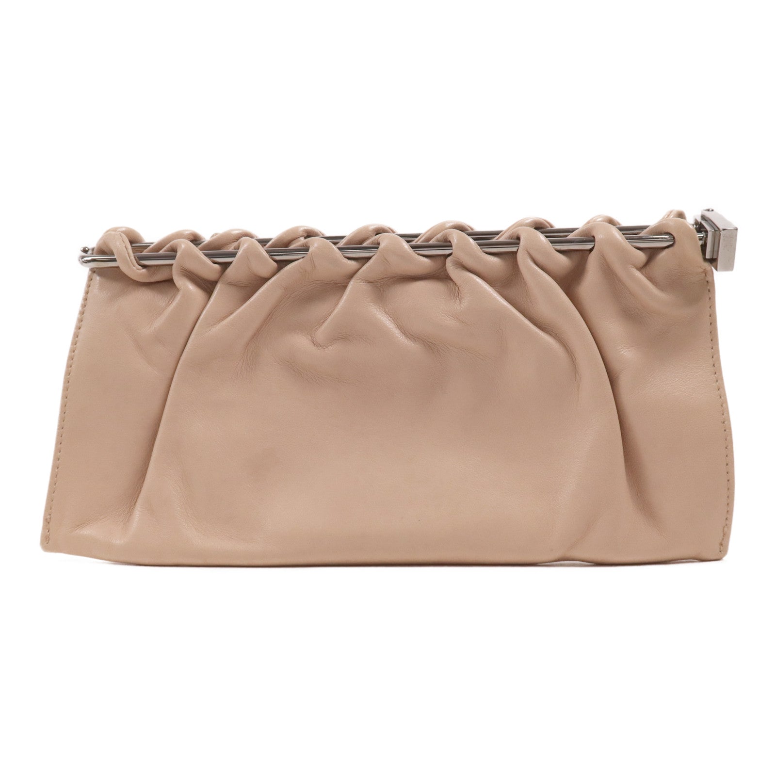 GUCCI 牛皮皮革Clutch Bag銀扣手拿包