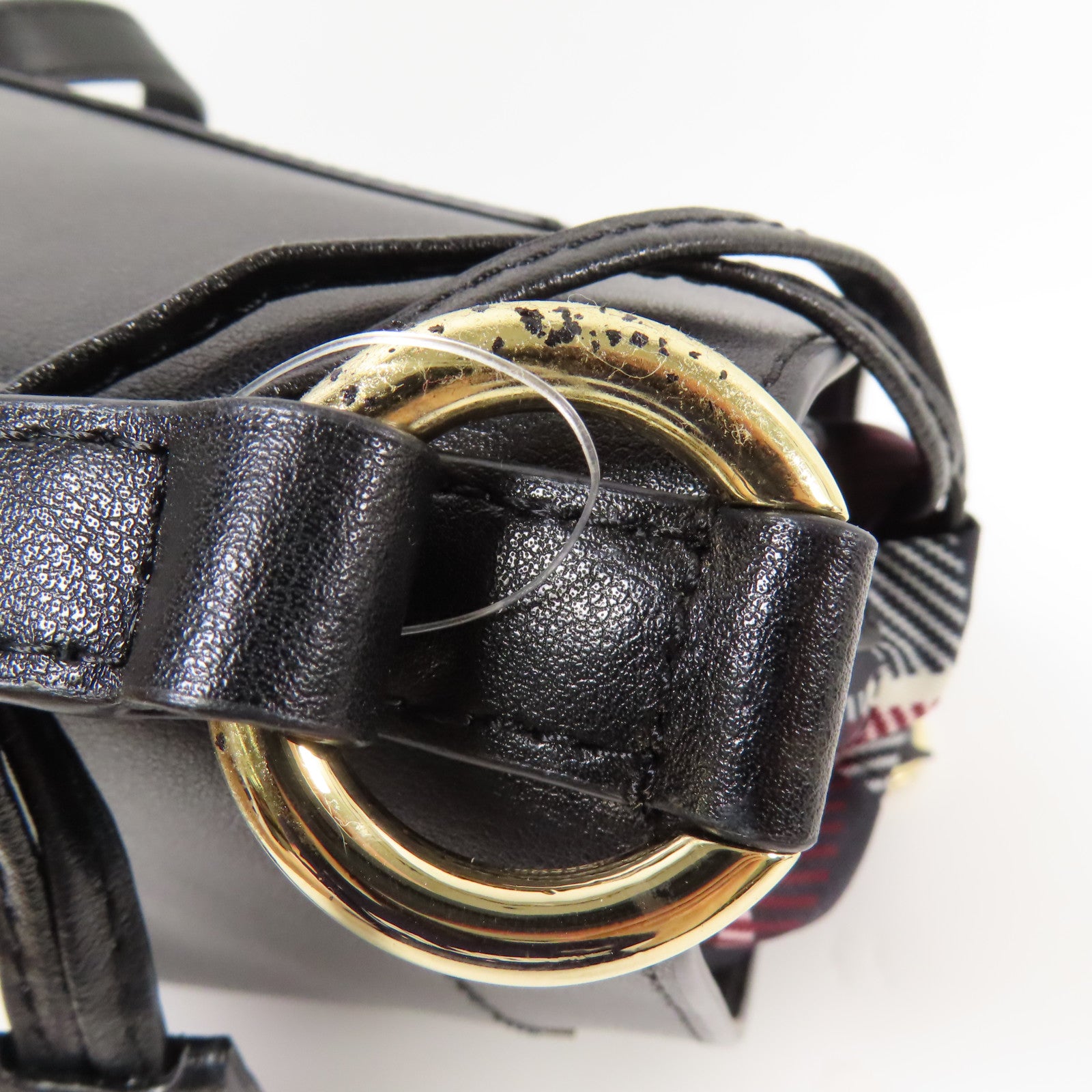 Michael Kors GHW Shoulder Bag Calfskin Leather Black