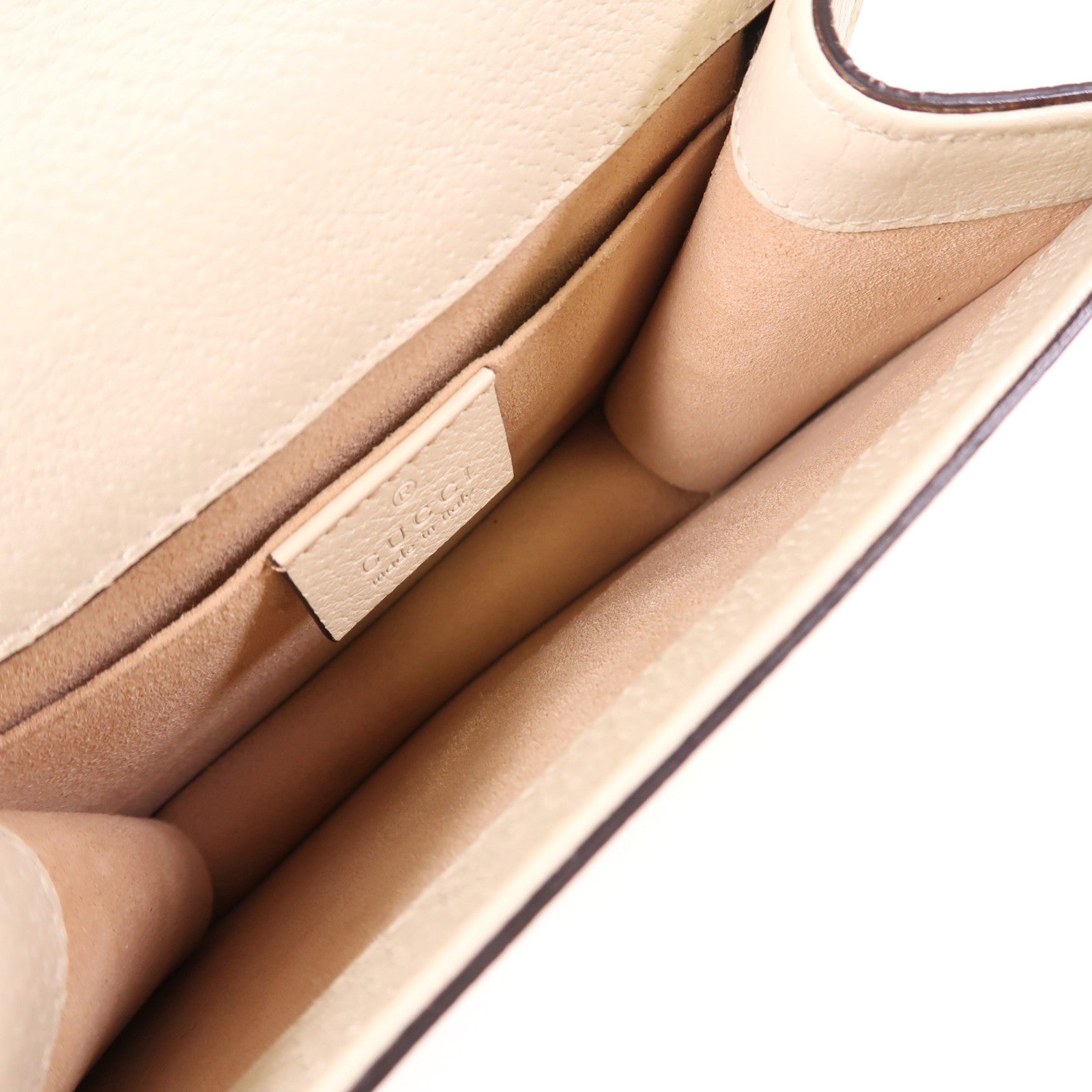 GUCCI GG GHW Totem Butterfly Shoulder Bag Calfskin Leather Beige