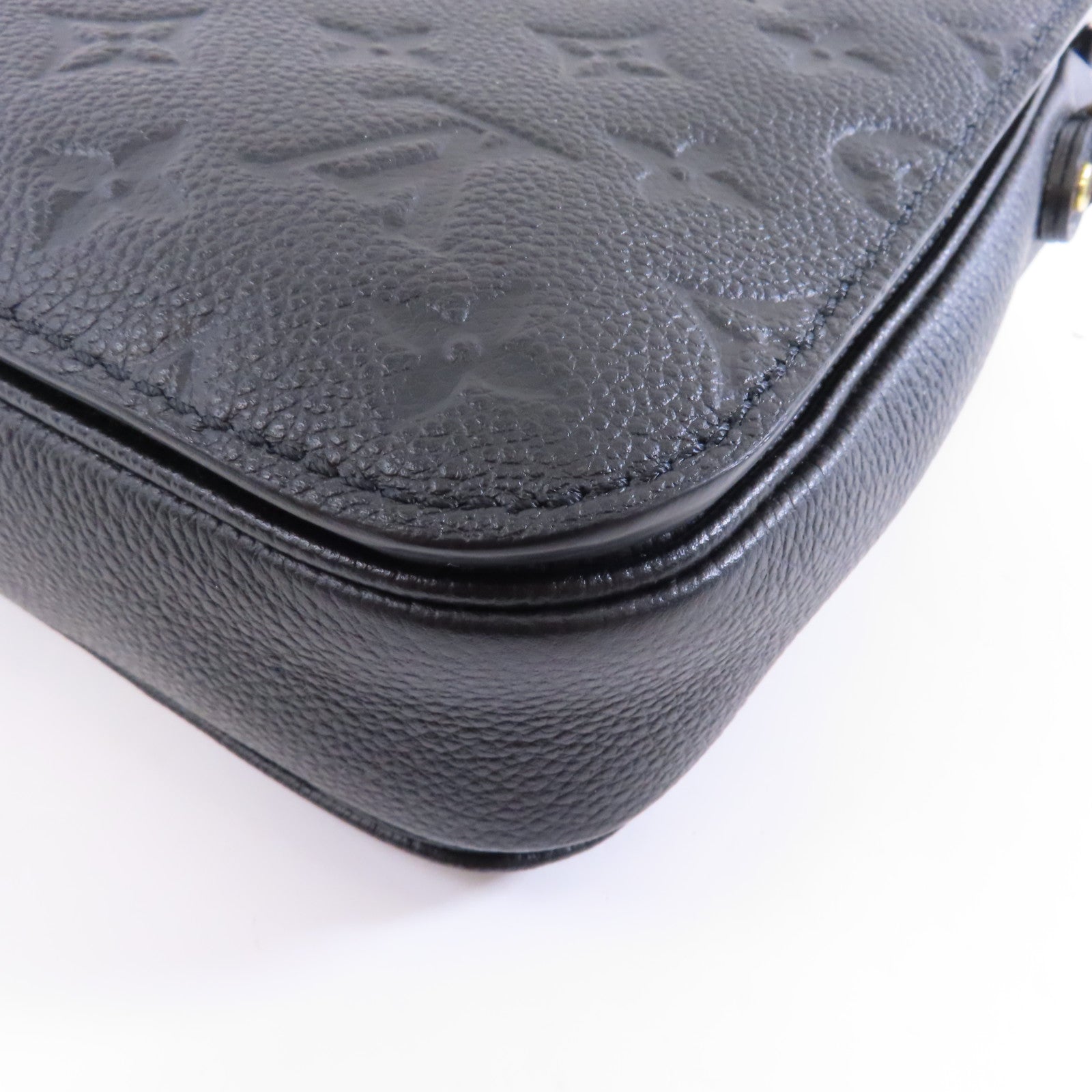 LOUIS VUITTON Monogram Empreinte Pochette Metis金扣手挽肩背兩用袋黑色