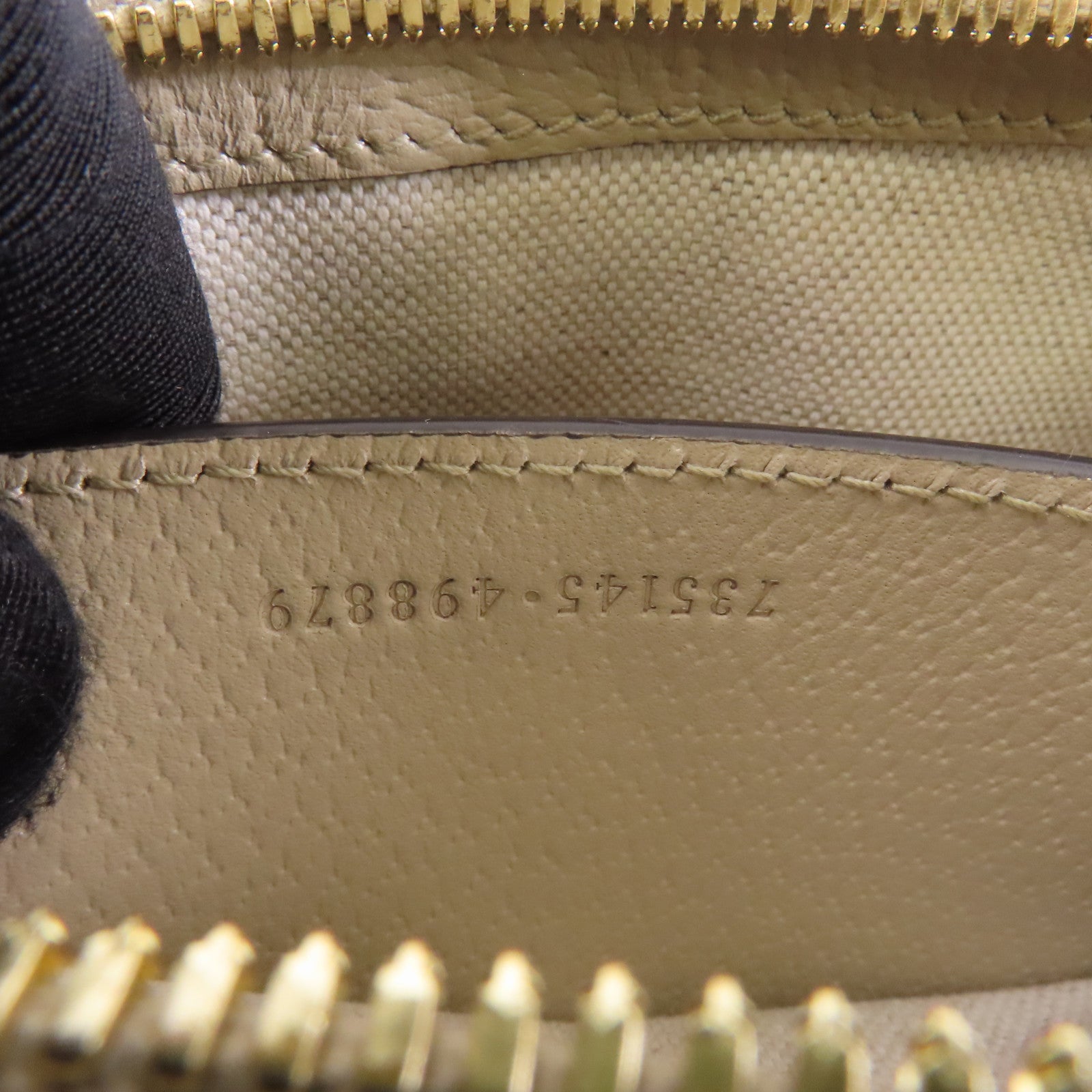 GUCCI 塗層帆布Ophidia金扣肩背袋米色
