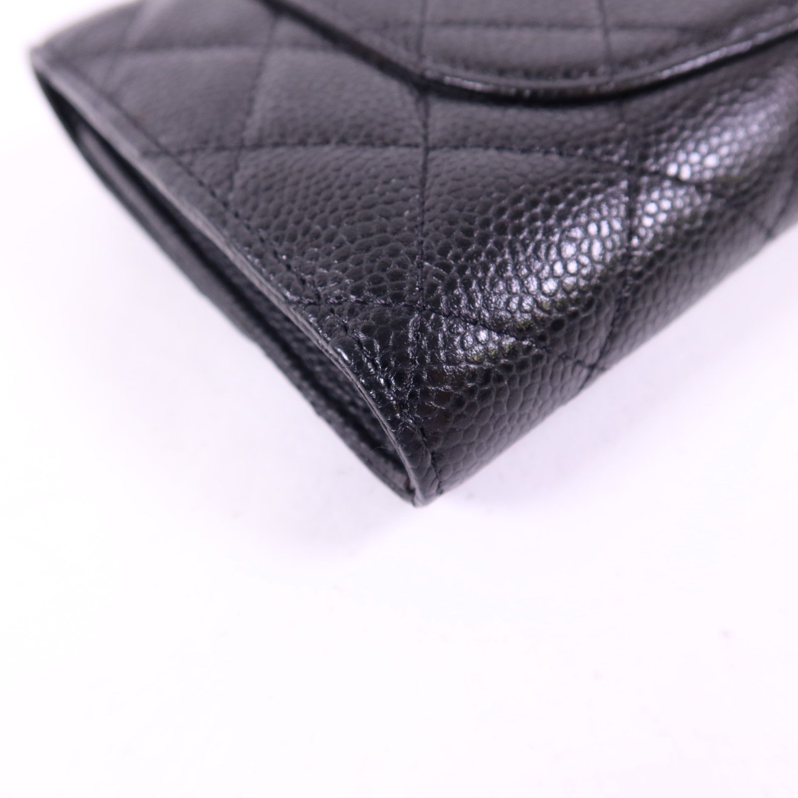 CHANEL 牛皮皮革Long Bifold Wallet銀扣長錢包