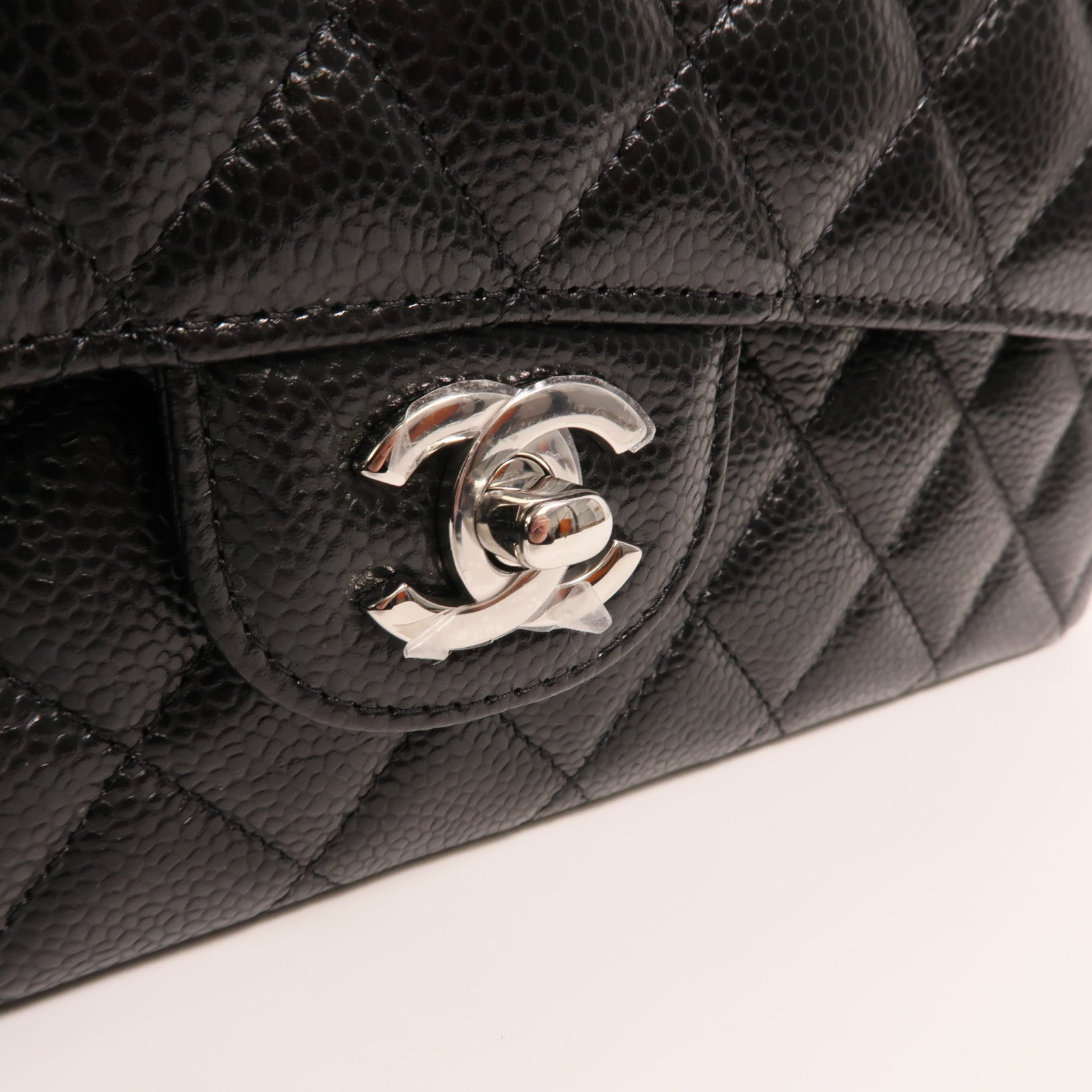 CHANEL 牛皮皮革Classic 25銀扣鏈帶肩背袋