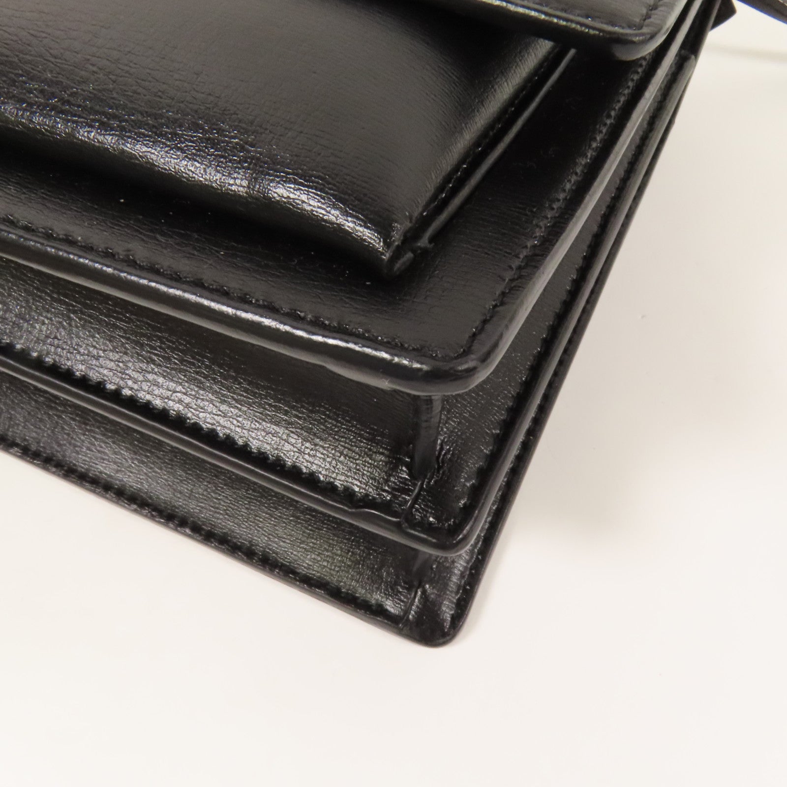 SAINT LAURENT 牛皮皮革Sunset Medium銀扣鏈帶肩背袋