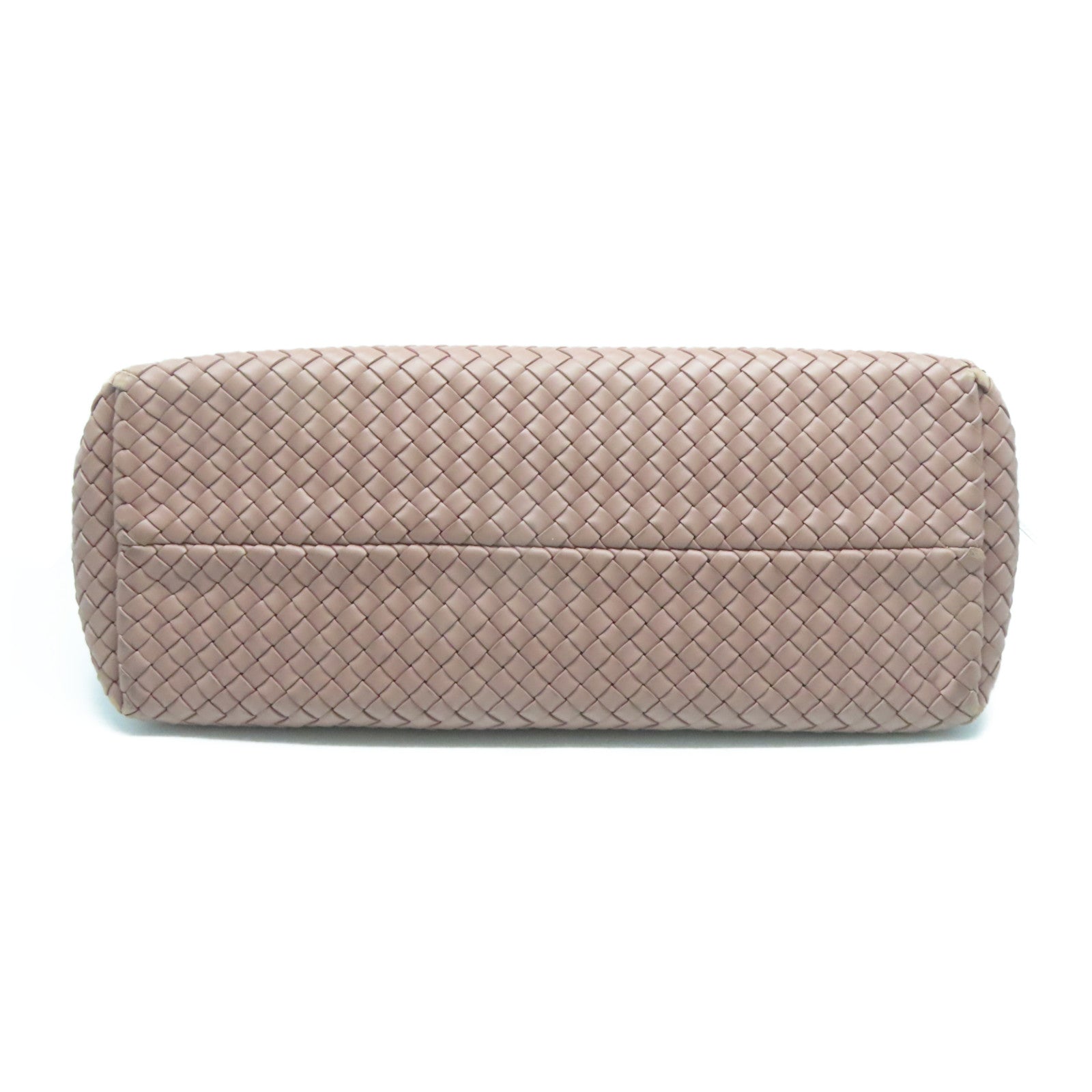 BOTTEGA VENETA 【激減優惠】織紋皮革Shoulder Bag銀扣肩背袋粉紅色