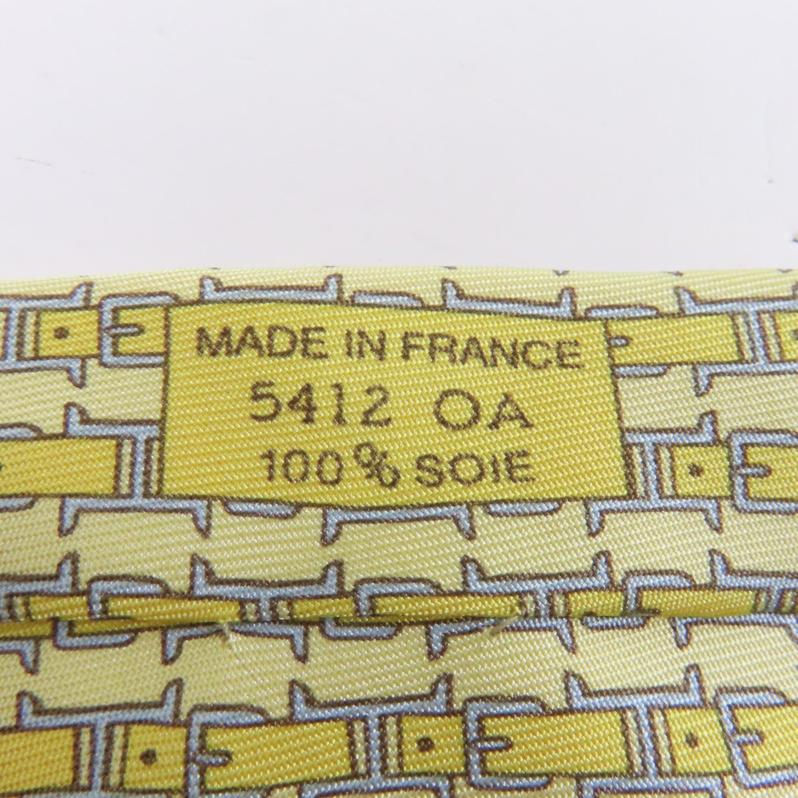 HERMES 【激減優惠】絲質Tie領帶黃色