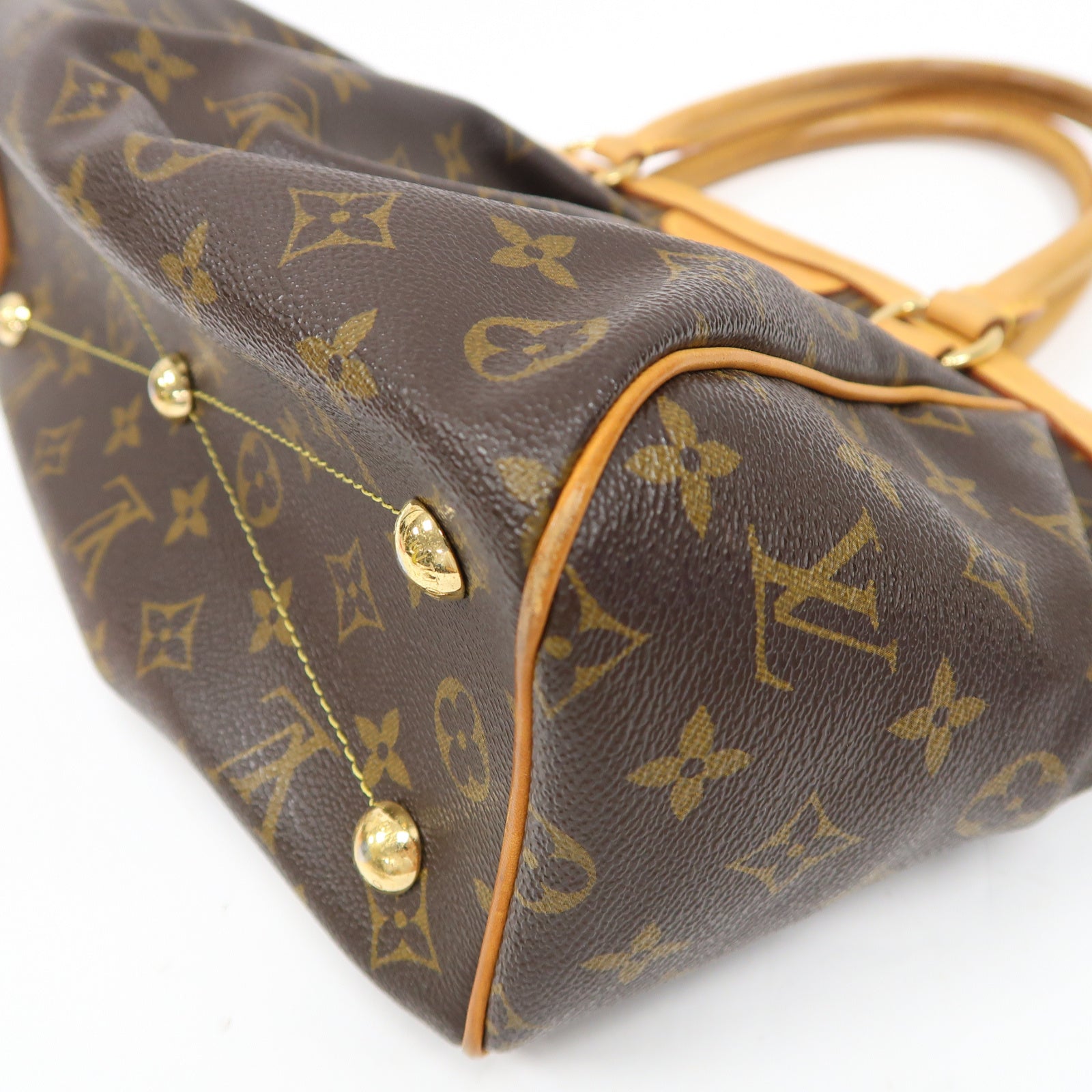 LOUIS VUITTON (PRICE DOWN) LV GHW Tivoli PM Handbag M40143 Monogram Brown