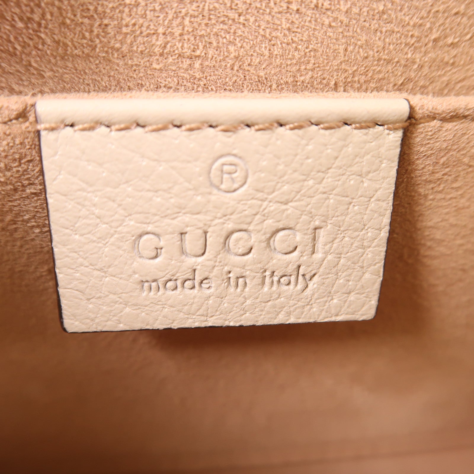 GUCCI GG GHW Totem Butterfly Shoulder Bag Calfskin Leather Beige