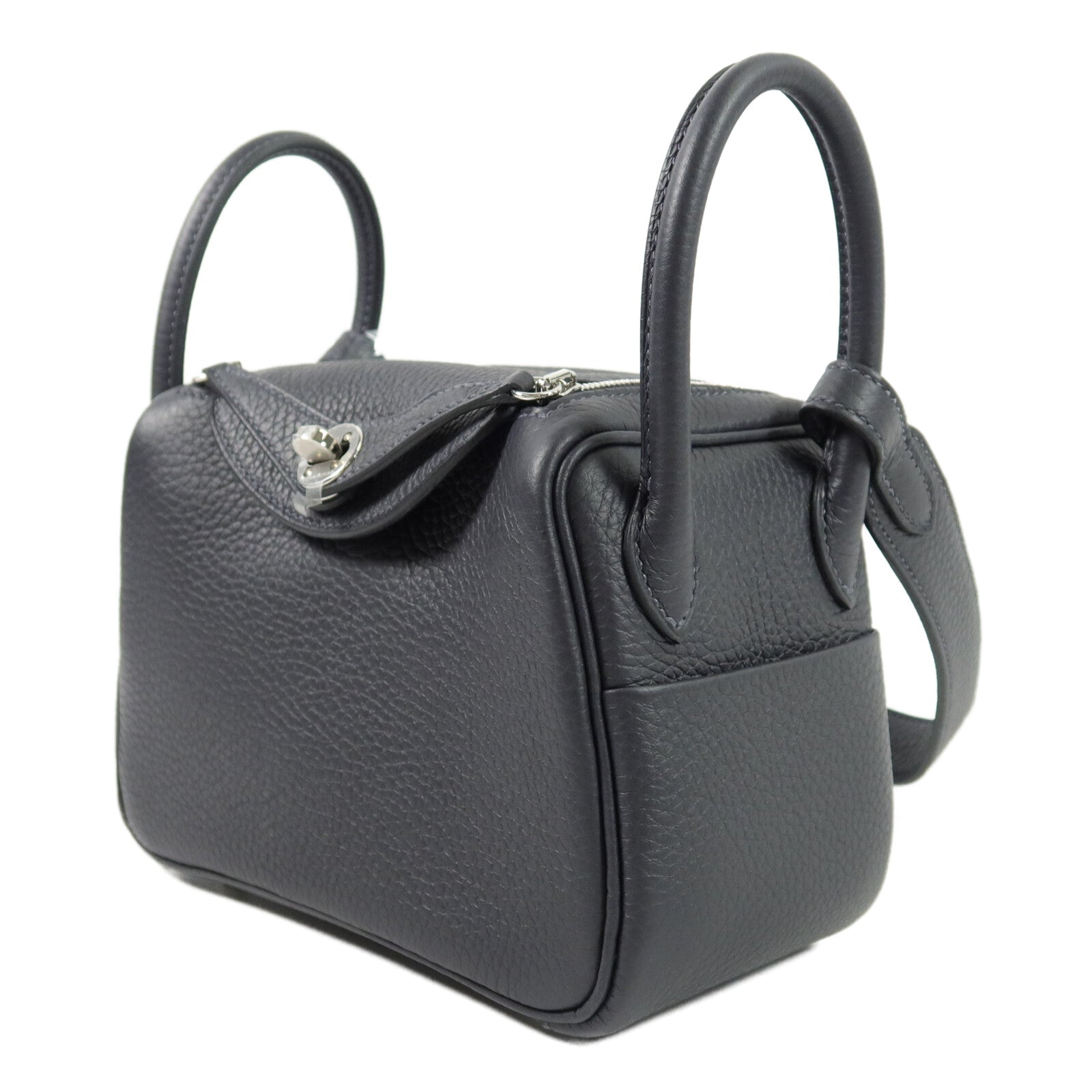 HERMES Clemence皮革Mini Lindy手挽肩背兩用袋Caban