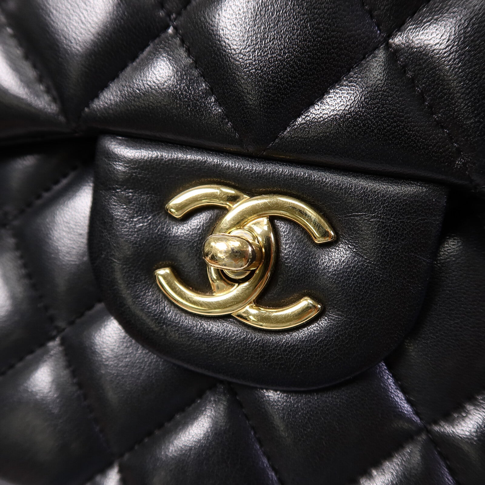 CHANEL 羊皮皮革Large Classic鏈帶肩背袋