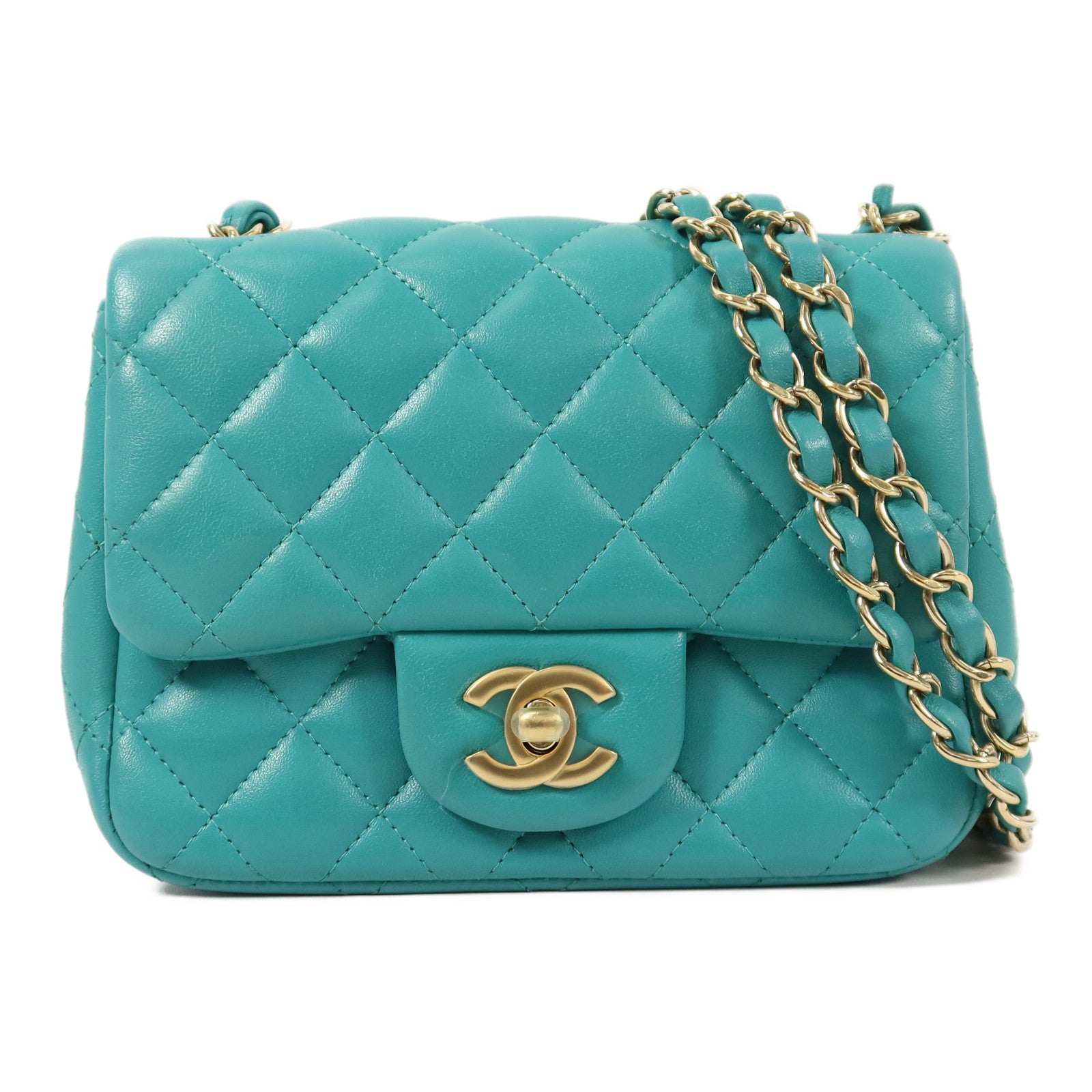 CHANEL 羊皮皮革Mini Classic 17鏈帶肩背袋