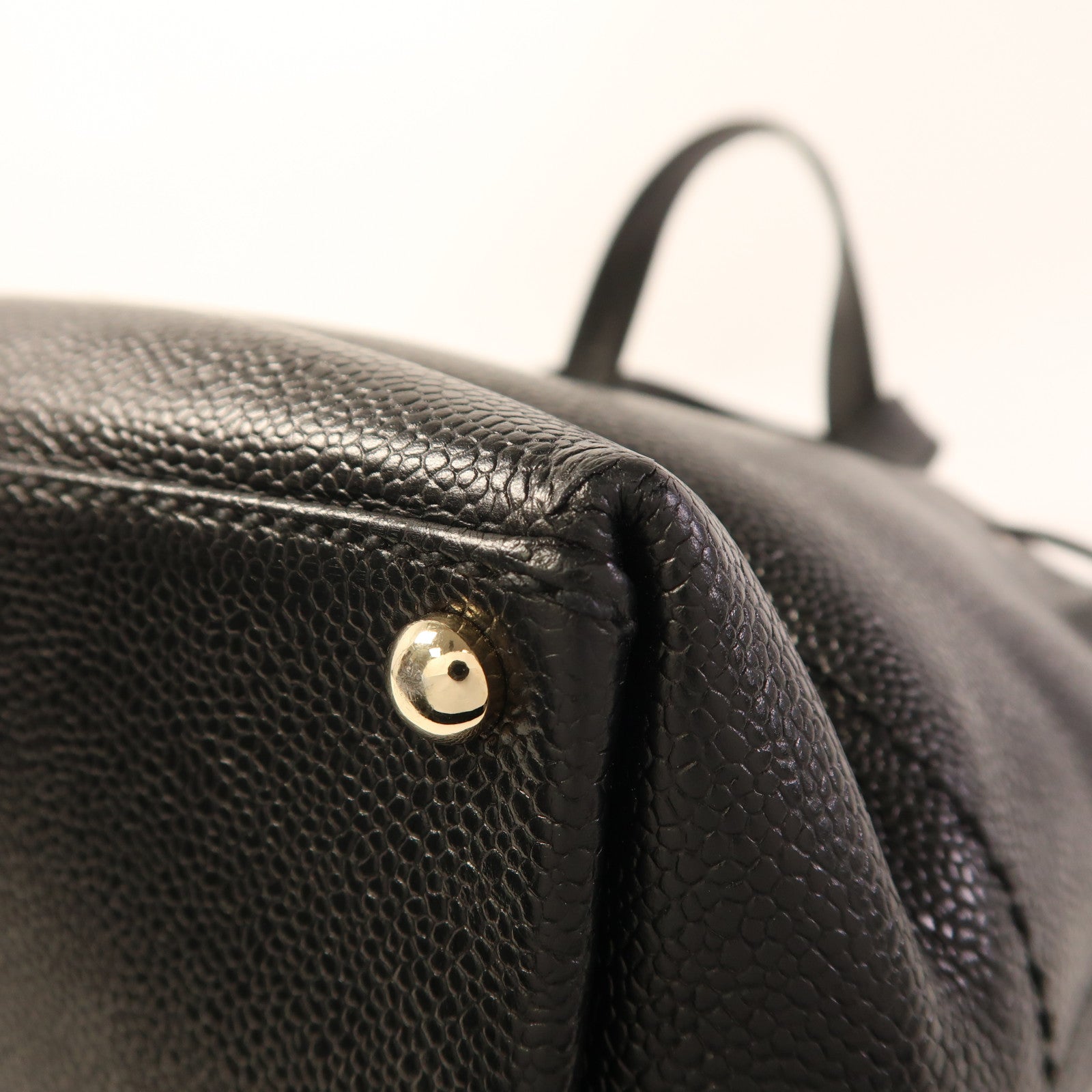 CHANEL **【激減優惠】牛皮皮革Shoulder Bag金扣肩背袋黑色