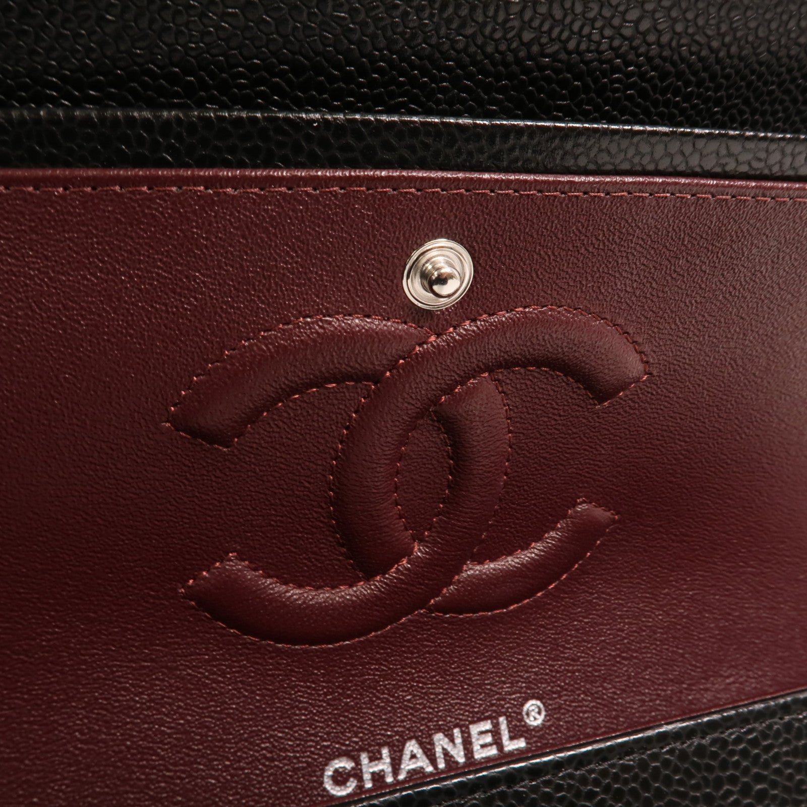 CHANEL 牛皮皮革Classic 25銀扣鏈帶肩背袋