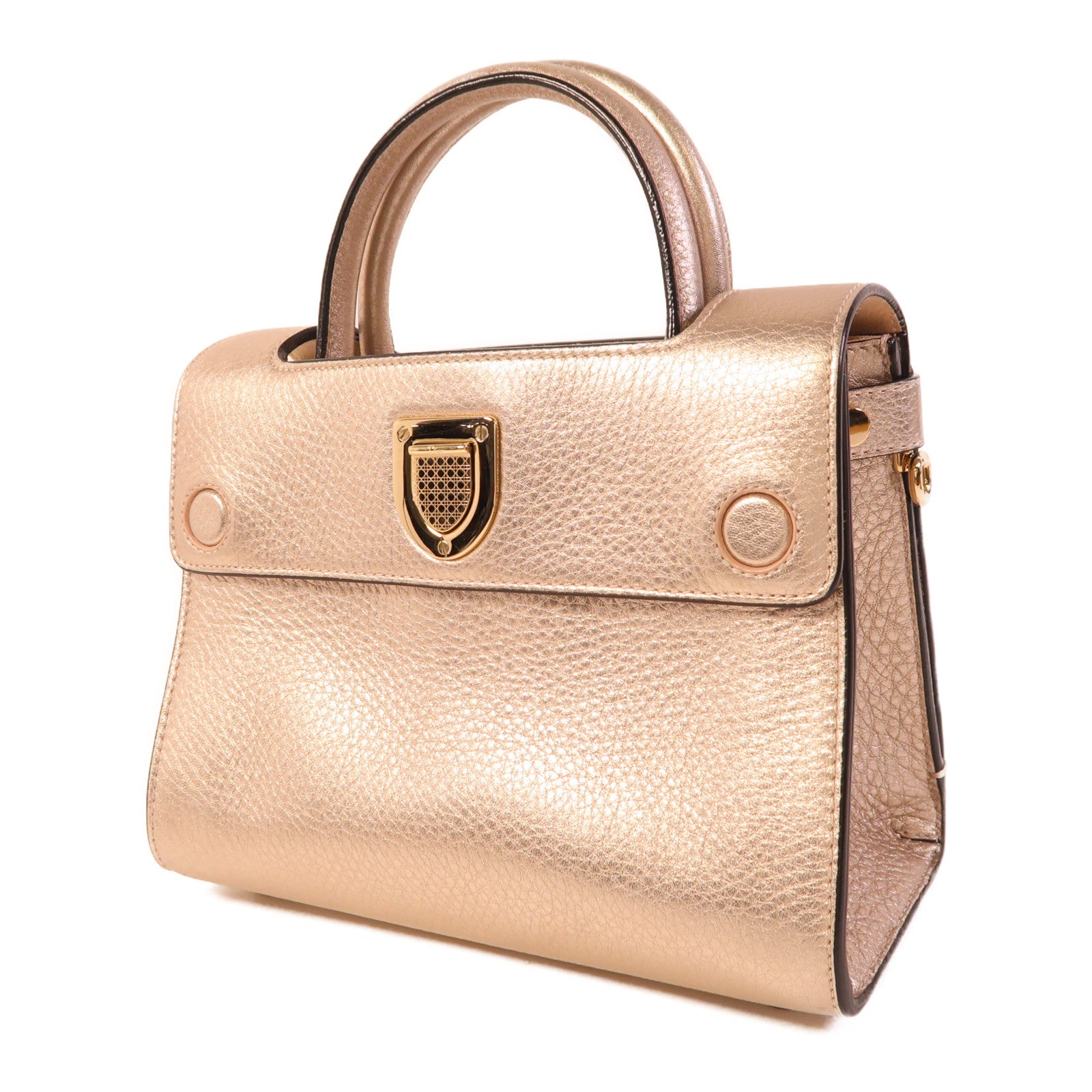 Dior 【激減優惠】牛皮皮革Diorever Mini金扣手挽肩背兩用袋