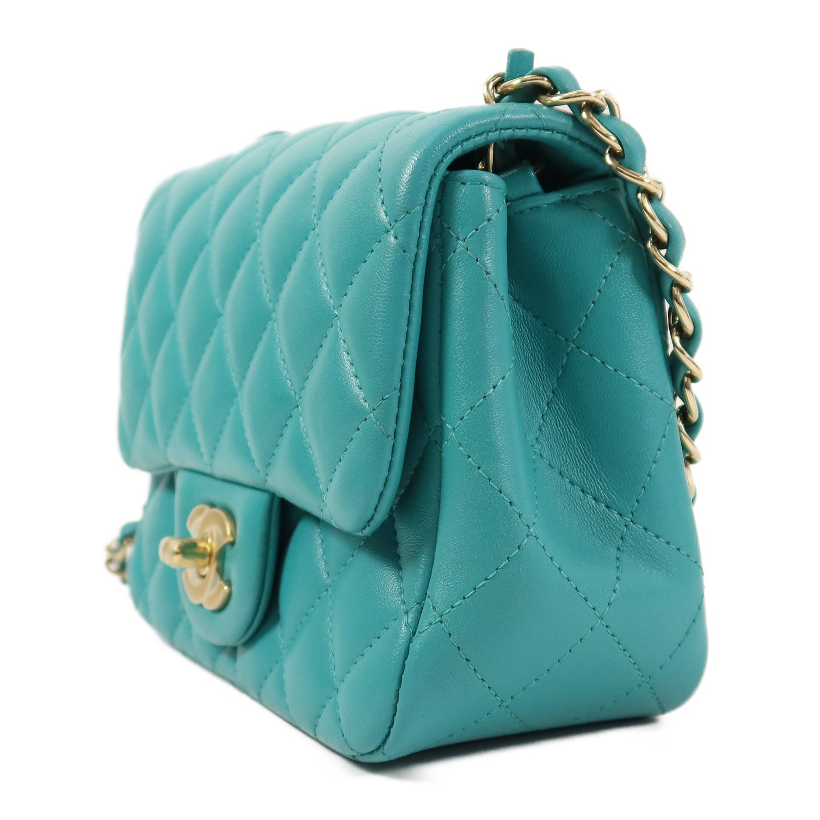 CHANEL 羊皮皮革Mini Classic 17鏈帶肩背袋