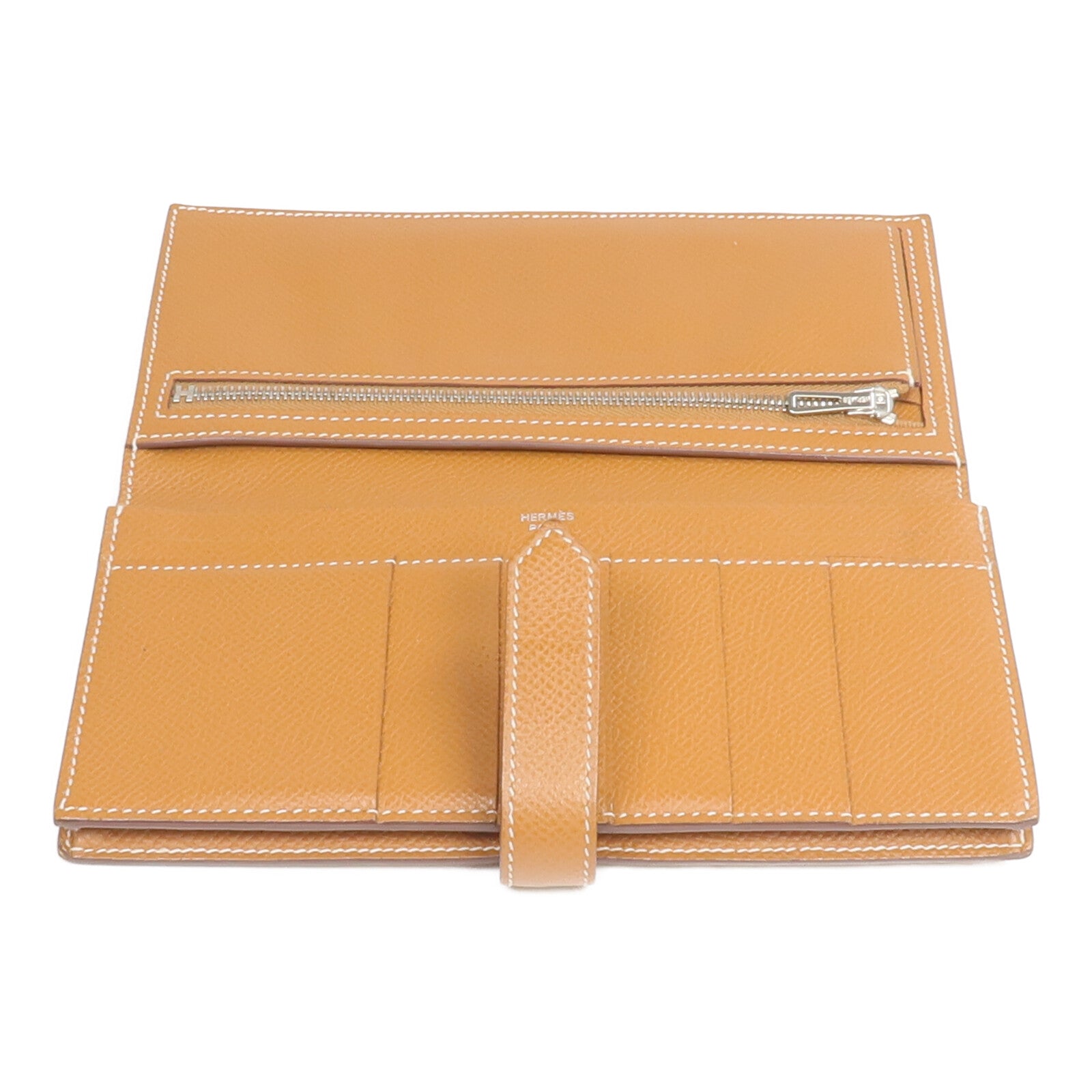HERMES Epsom皮革Bearn Long Wallet長錢包Gold