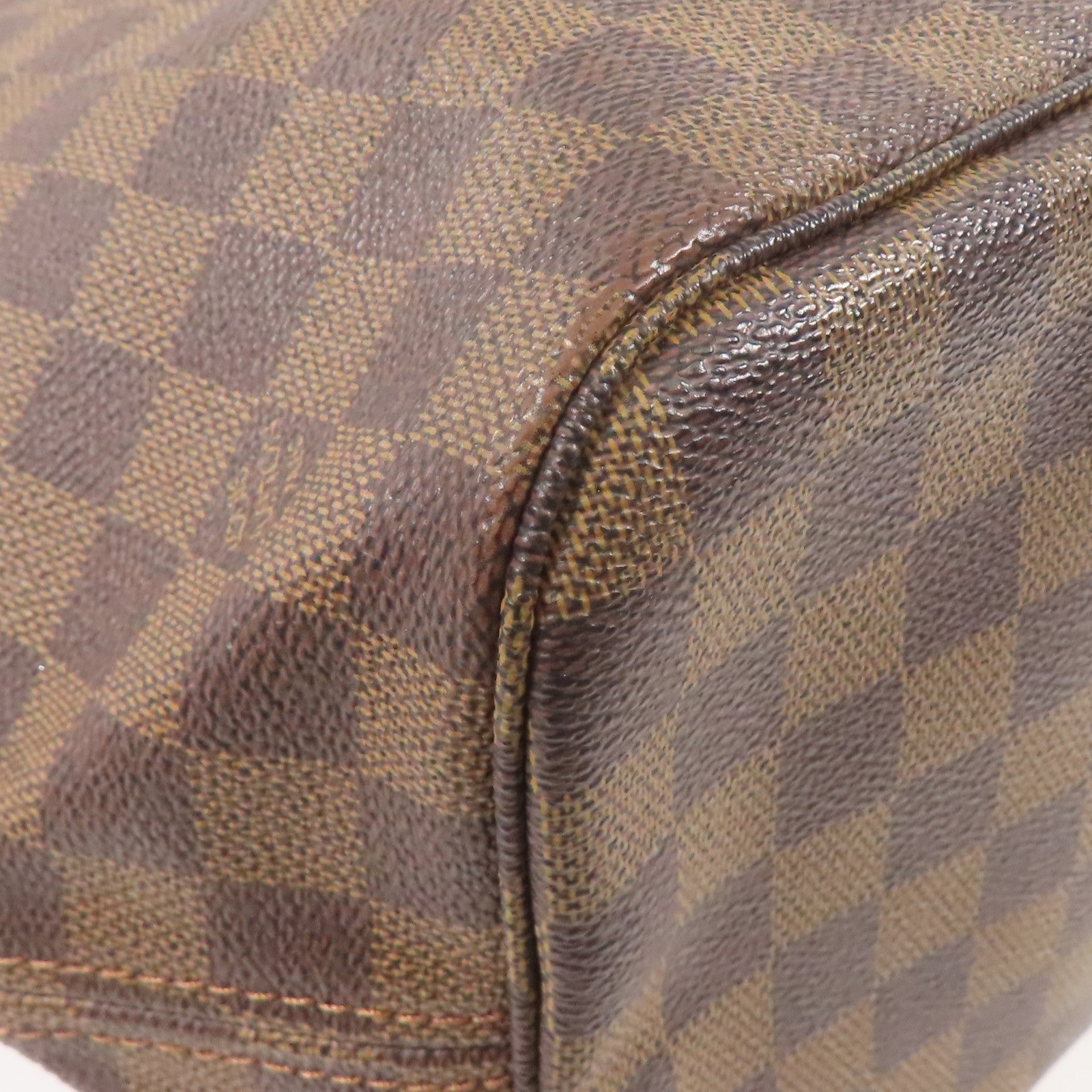 LOUIS VUITTON Damier Neverfull MM金扣肩背袋