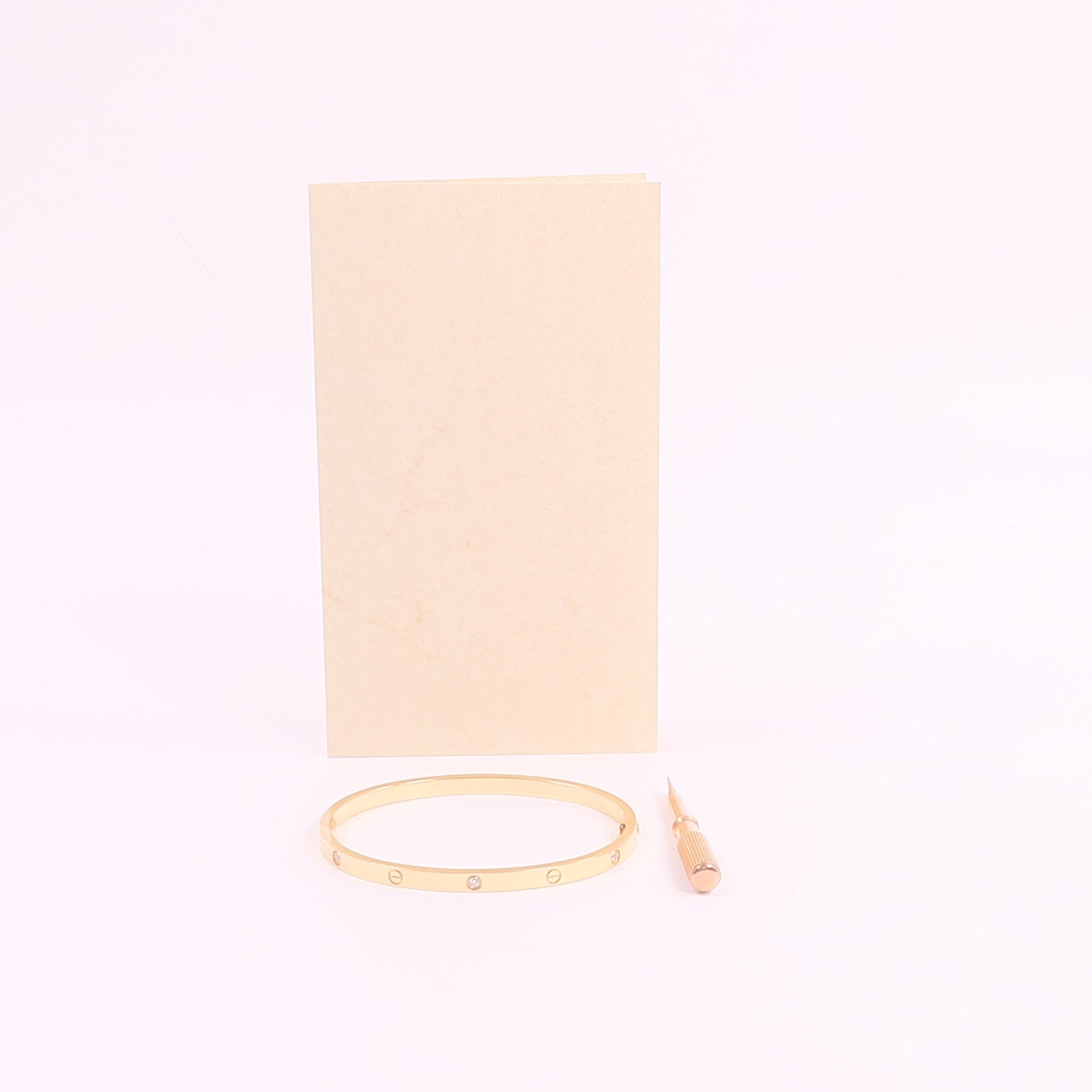 CARTIER 18K玫瑰金Love Bangle SM 6P Dia鑽石手鐲