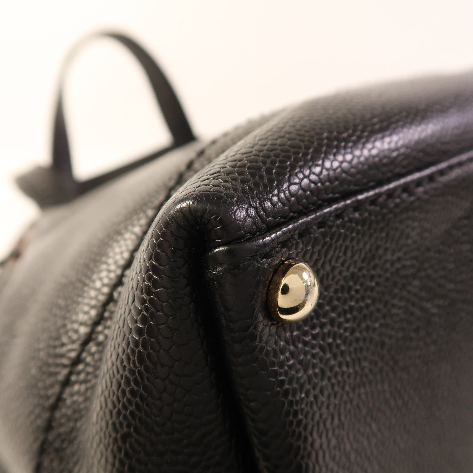 CHANEL **【激減優惠】牛皮皮革Shoulder Bag金扣肩背袋黑色