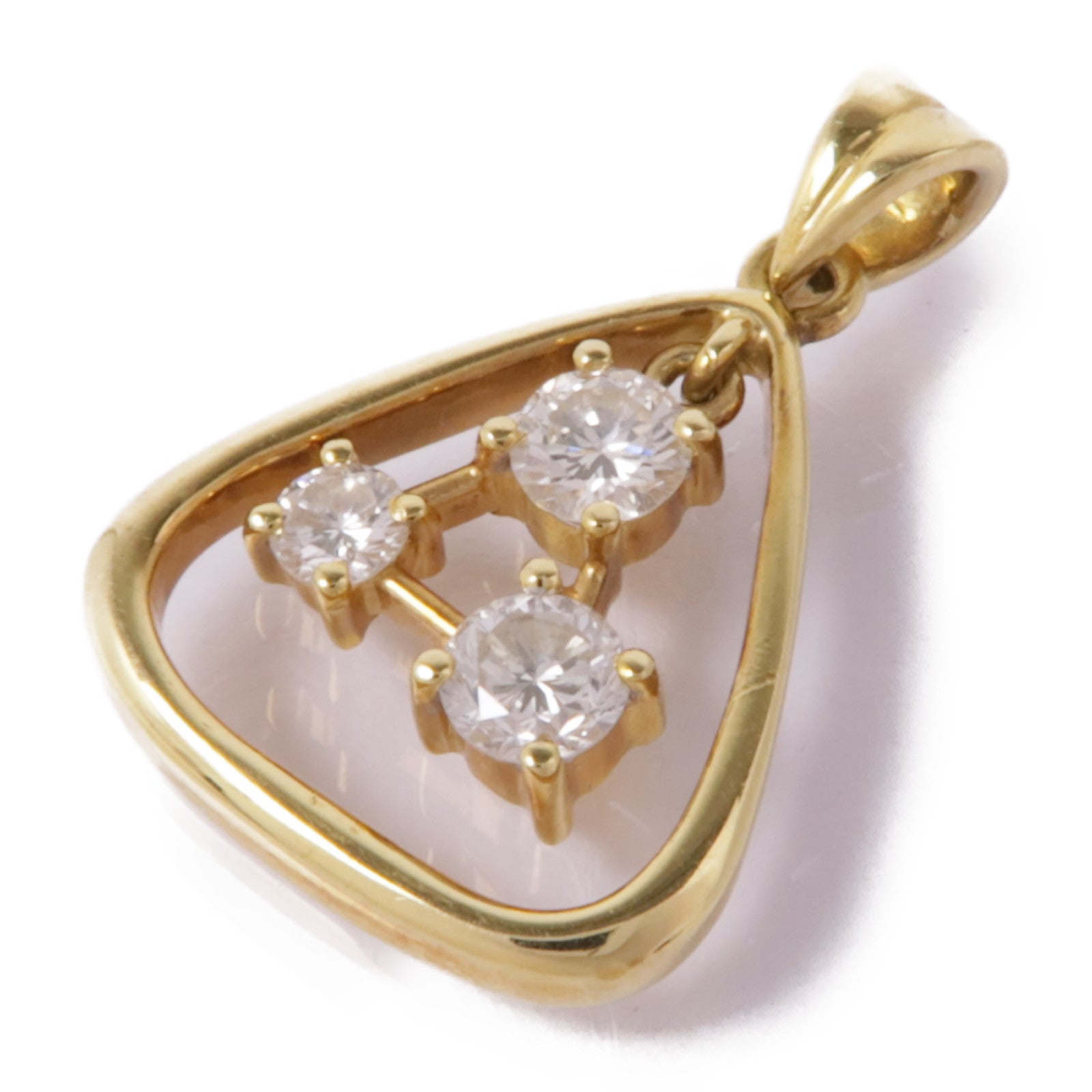 JEWELRY 【激減優惠】18K黃金Diamond Pendant Top鑽石吊墜