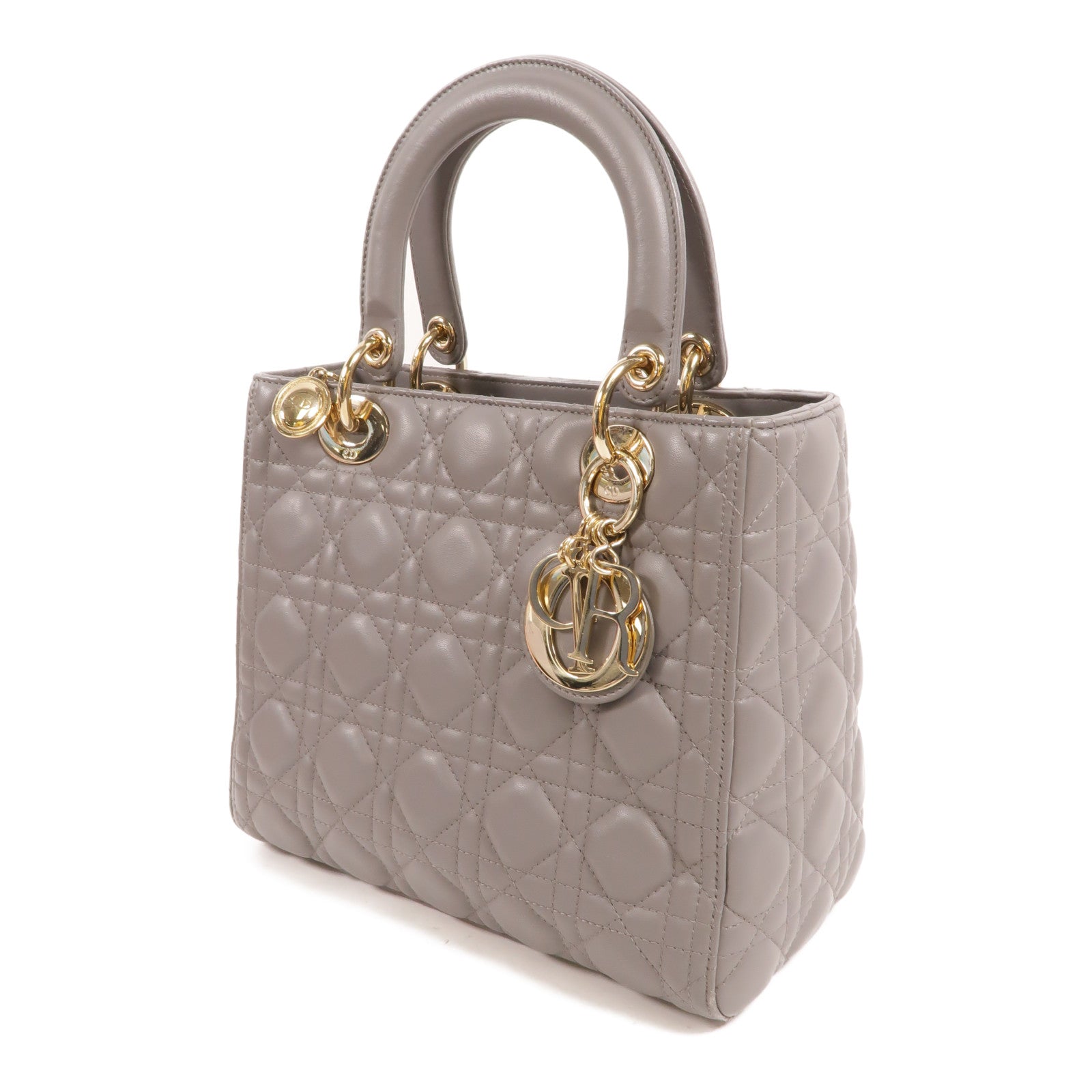 Dior 羊皮皮革Lady Dior Medium手挽肩背兩用袋