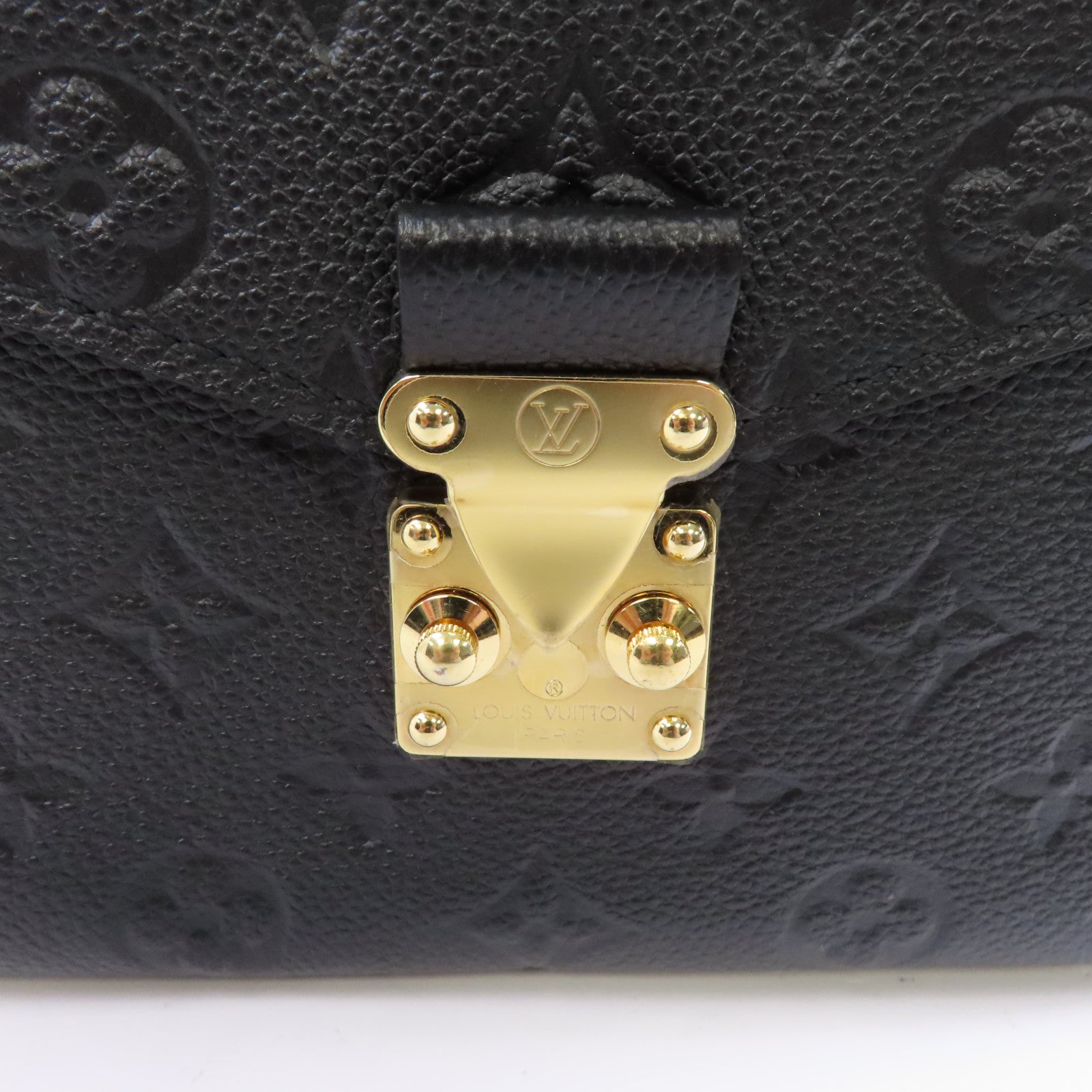 LOUIS VUITTON Monogram Empreinte Pochette Metis金扣手挽肩背兩用袋黑色