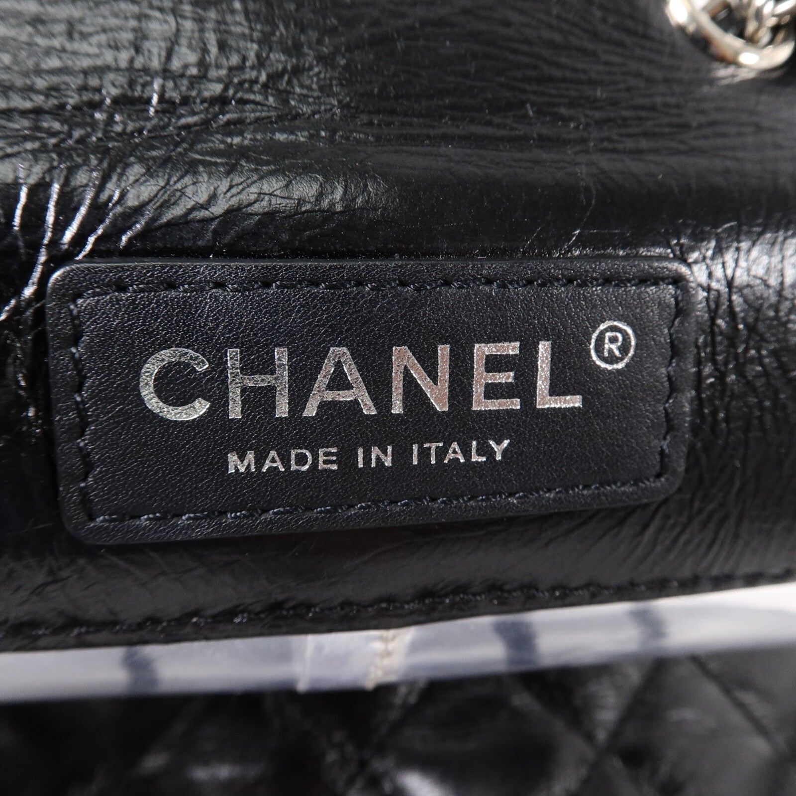 CHANEL PVC/牛皮皮革Matelasse Backpack鏈帶肩背袋