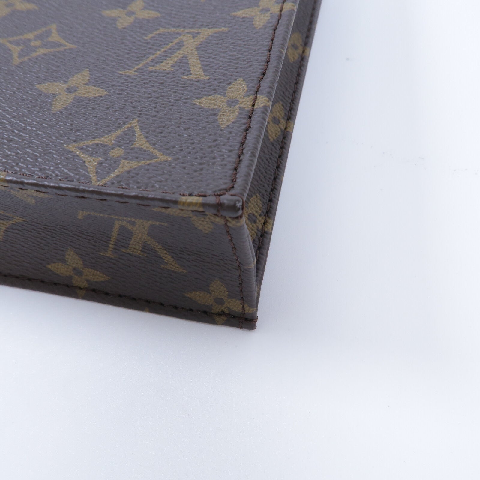 LOUIS VUITTON Monogram Petit Sac Plat手挽肩背兩用袋