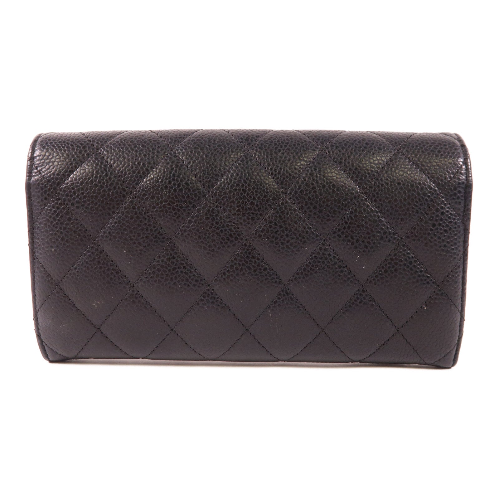 CHANEL 牛皮皮革Long Wallet銀扣長錢包