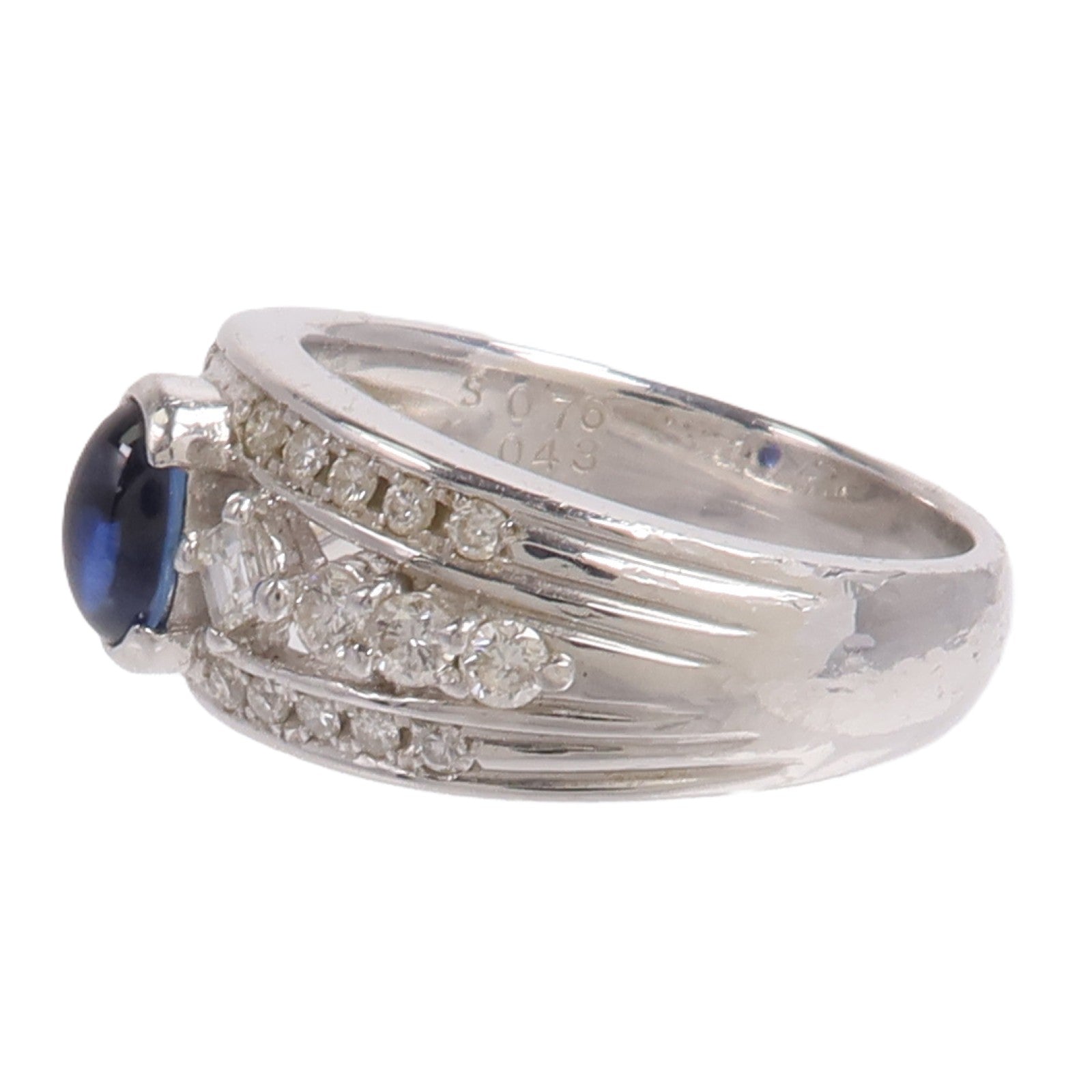 JEWELRY PT900鉑金Sapphire Diamond Ring藍寶石/鑽石戒指