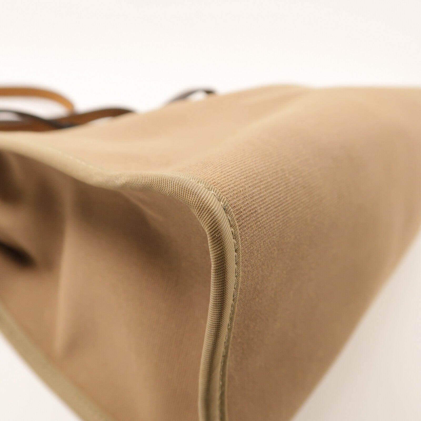 HERMES 帆布Herbag PM銀扣手挽肩背兩用袋Etoupe